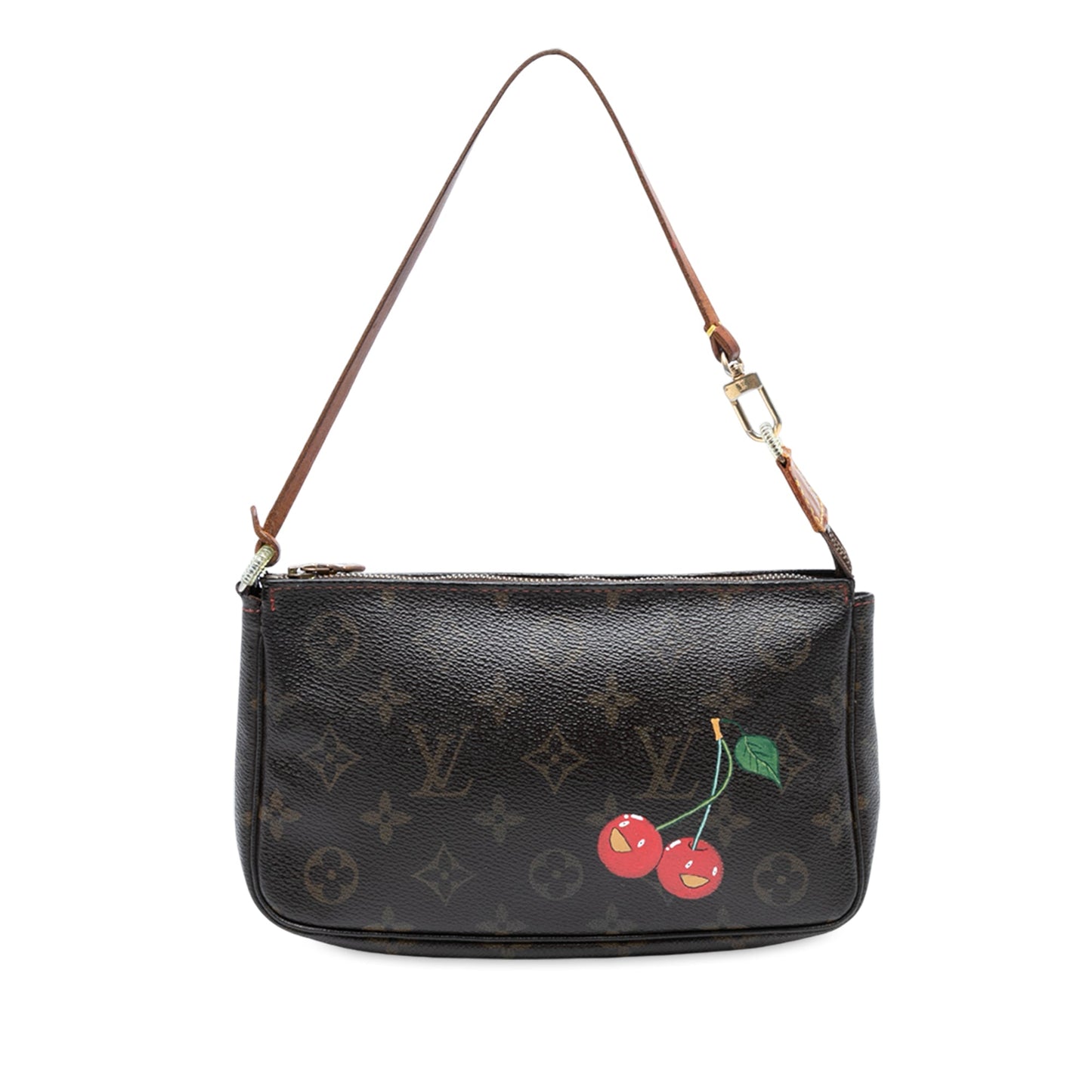Brown Louis Vuitton Takashi Murakami Monogram Cherry Pochette Accessoires Shoulder Bag