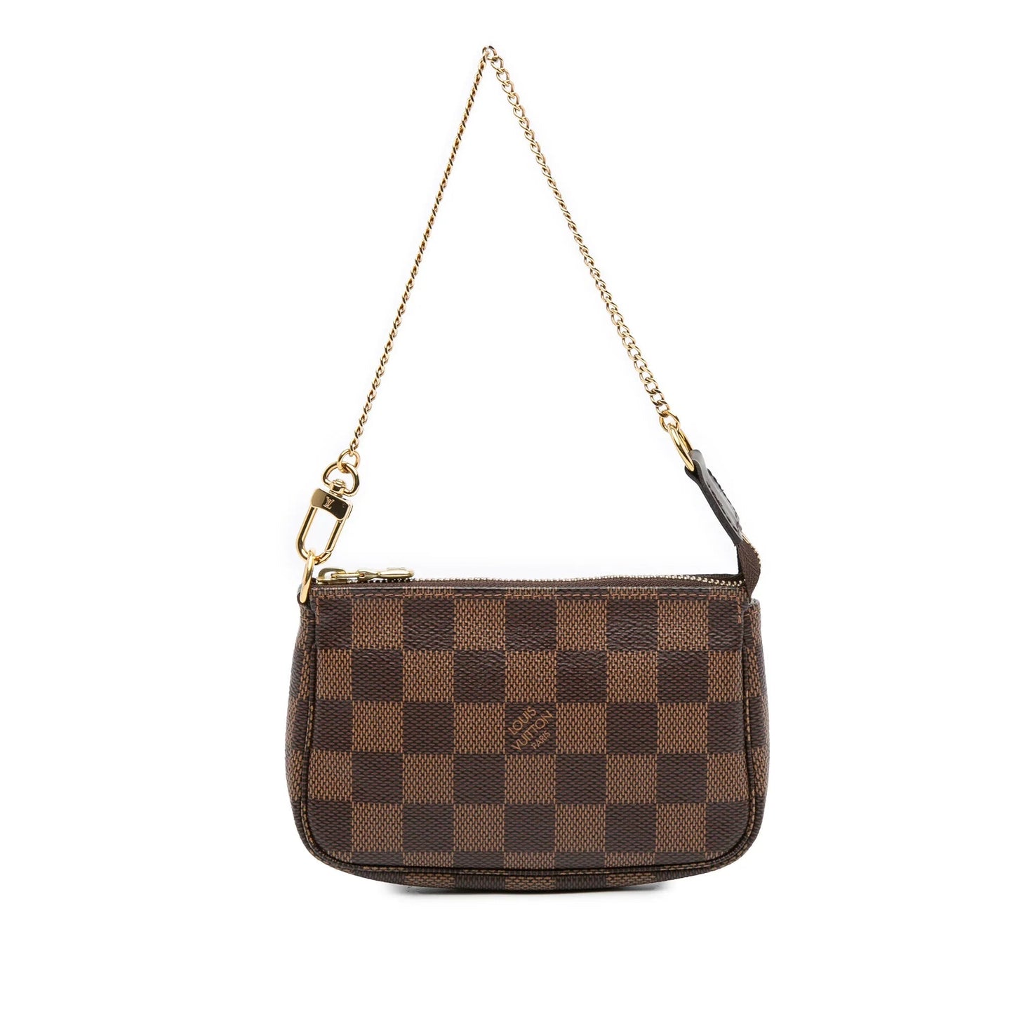 Brown Louis Vuitton Damier Ebene Mini Pochette Accessoires Handbag