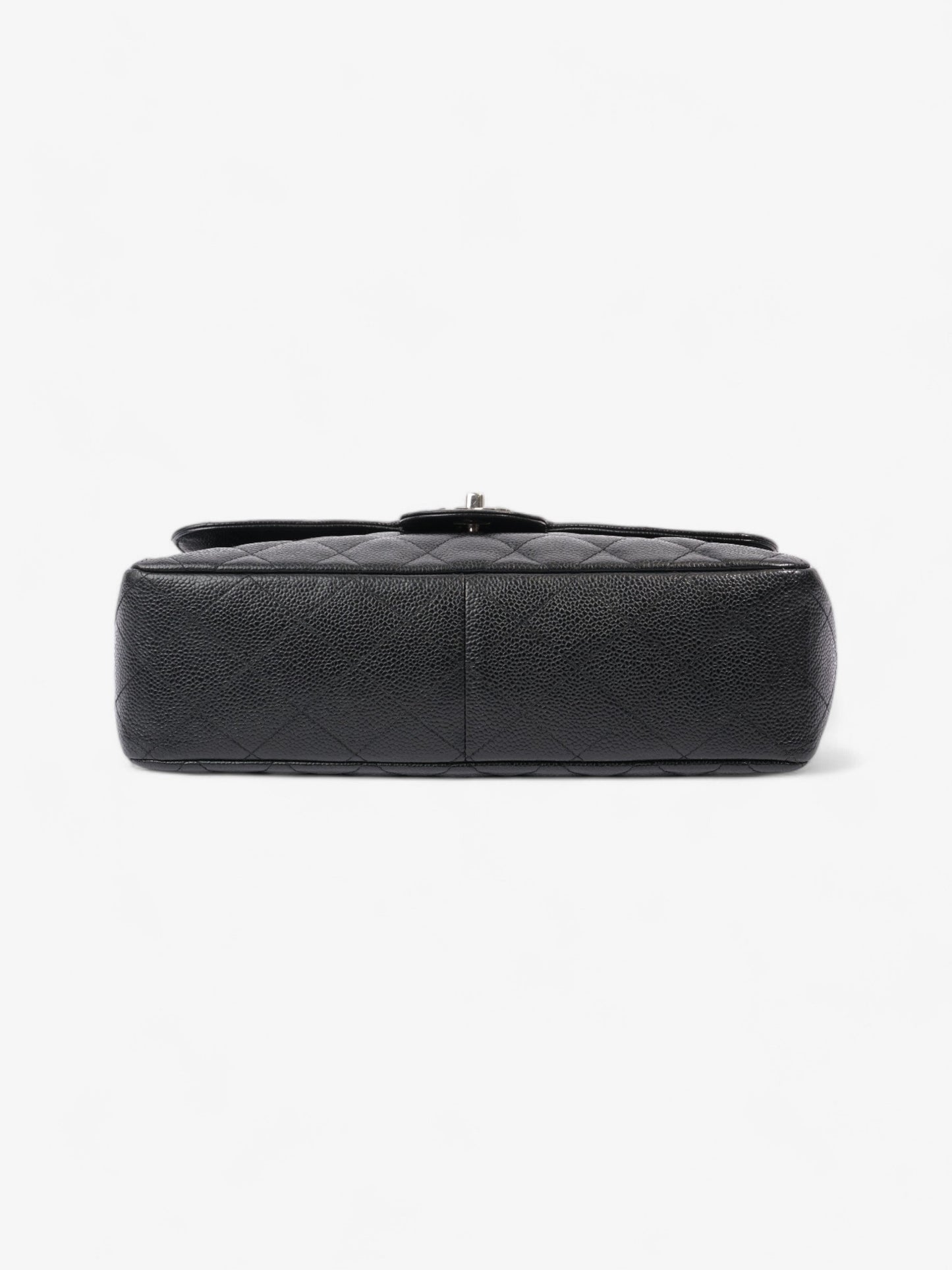 Chanel Classic Single Flap Black Caviar Leather Jumbo