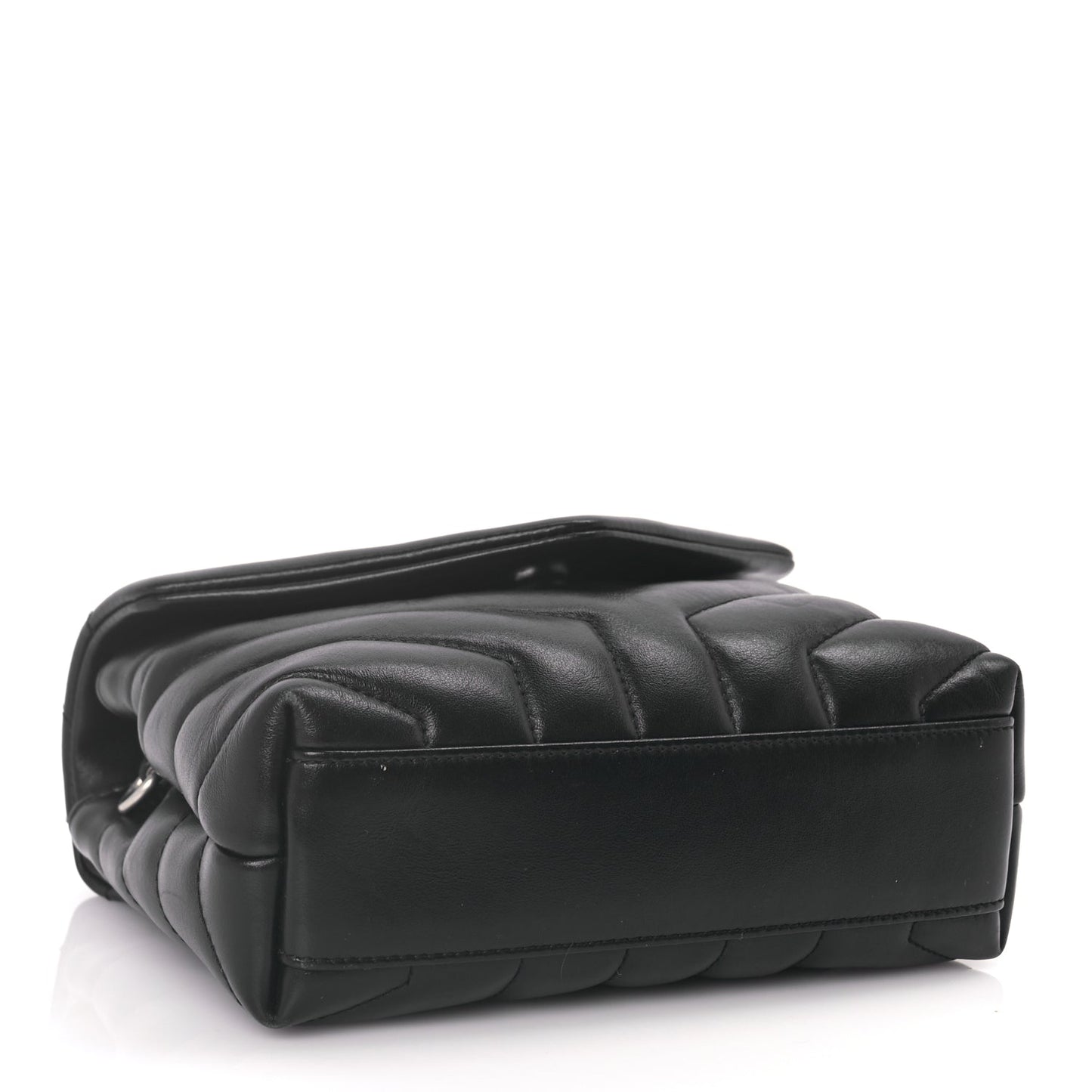 Saint Laurent Calfskin Y Quilted Monogram Toy Loulou Crossbody Bag Black