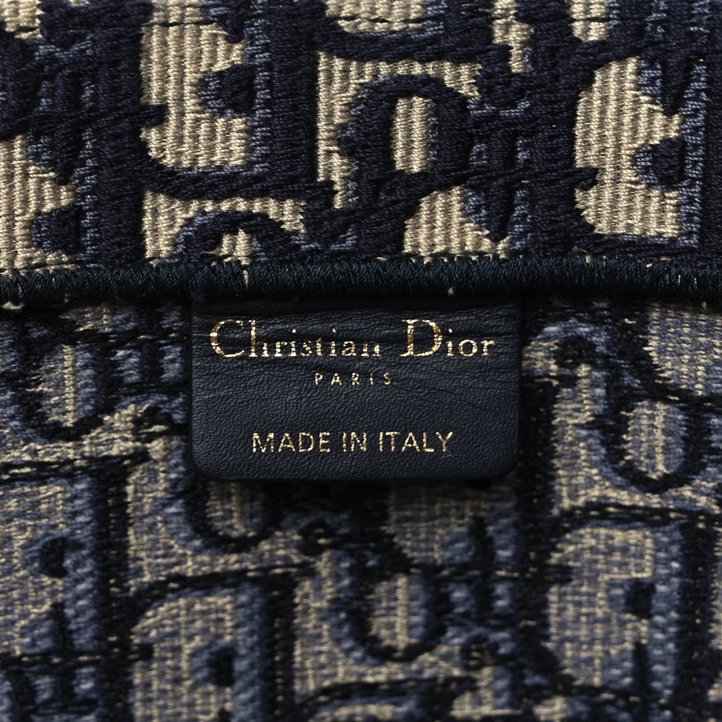 Christian Dior Oblique Medium Book Tote Blue Multicolor