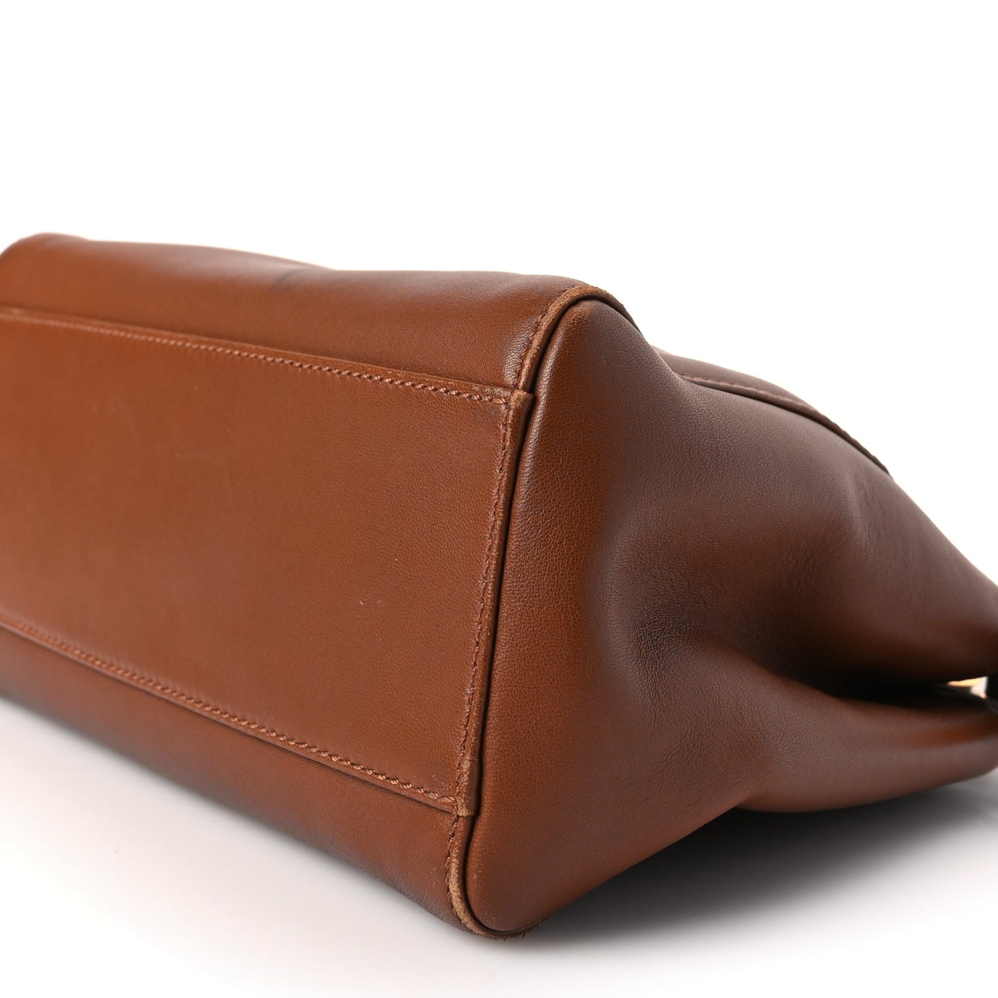 Fendi Nappa Mini Peekaboo Iconic Satchel Corteccia
