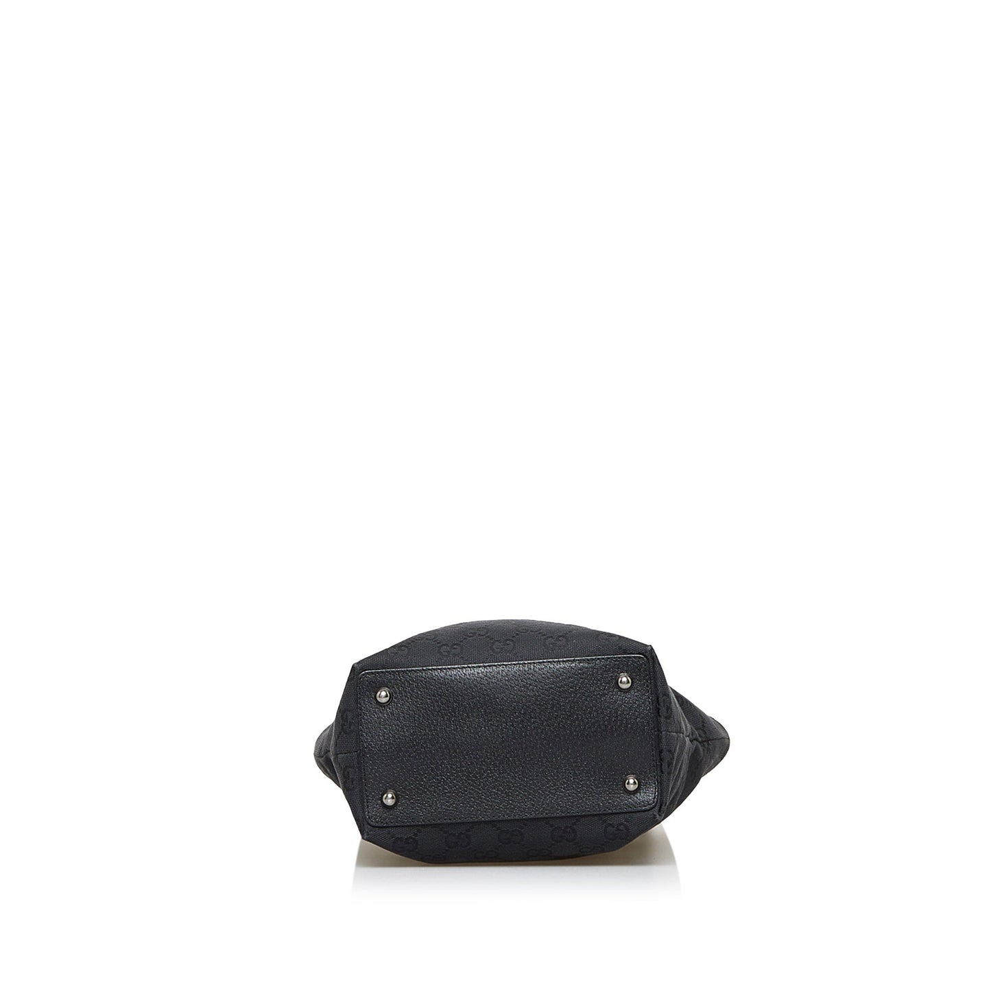 Gucci Black Leather Canvas Tote Style 26