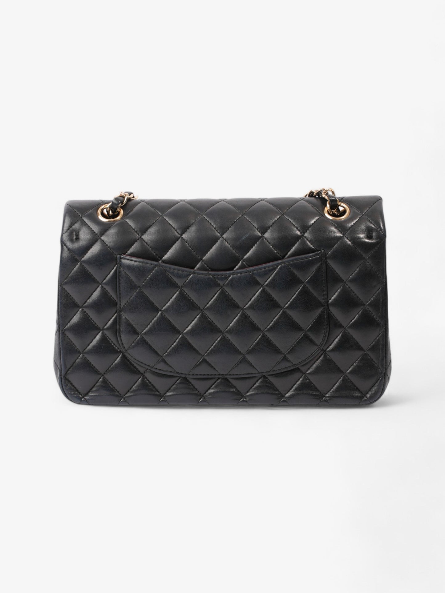 Chanel Classic Double Flap Black Lambskin Leather Medium