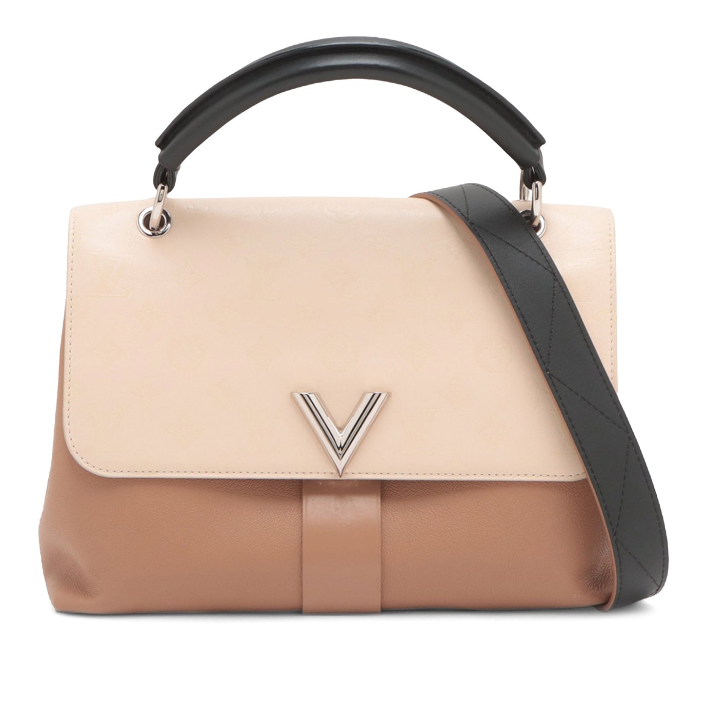 Tan & Beige Louis Vuitton Monogram Very One Handle Satchel
