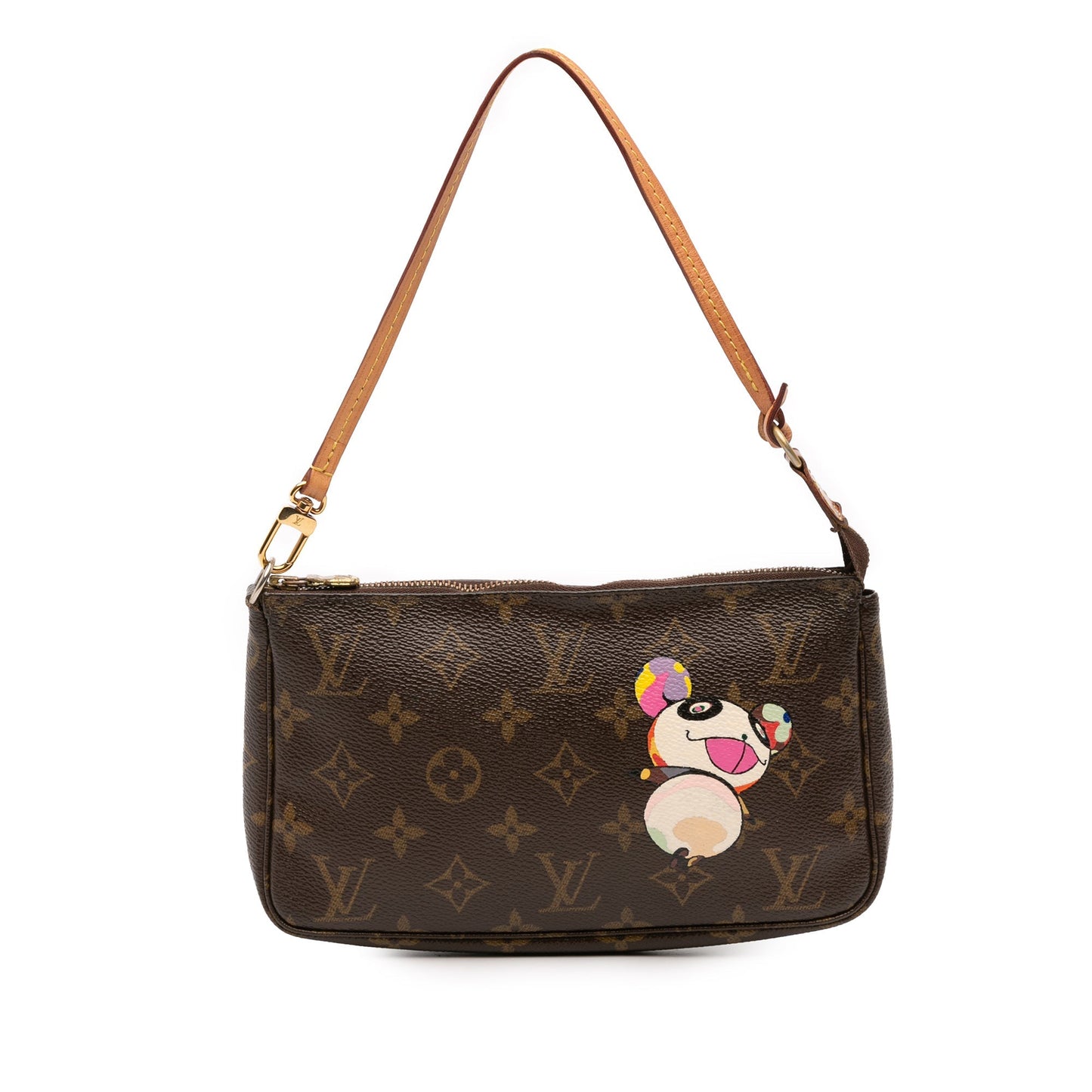 Brown Louis Vuitton Takashi Murakami Monogram Panda Pochette Accessoires Shoulder Bag