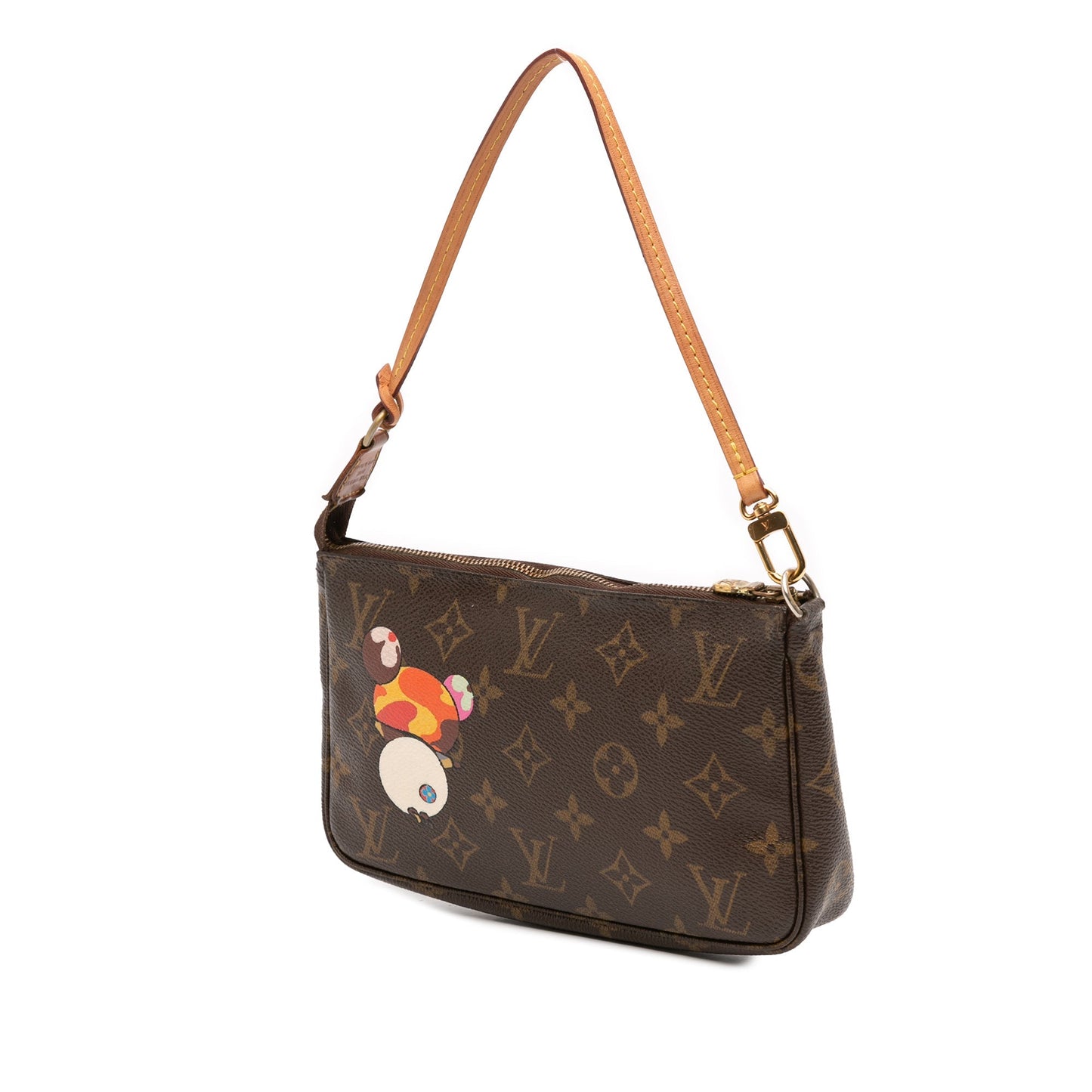 Brown Louis Vuitton Takashi Murakami Monogram Panda Pochette Accessoires Shoulder Bag
