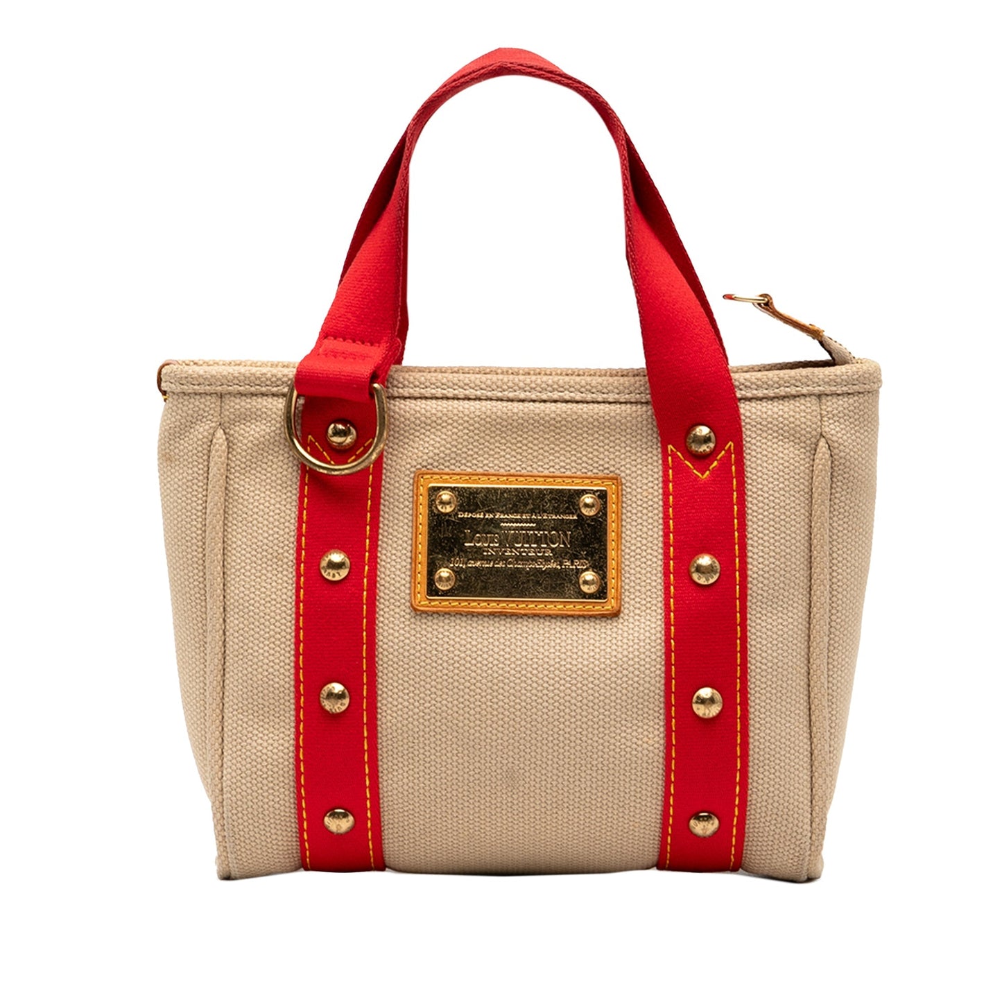 Tan Louis Vuitton Antigua Cabas PM Handbag