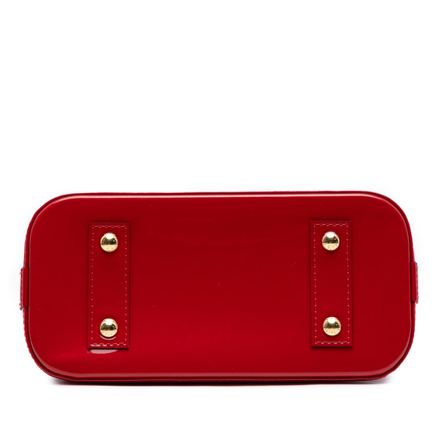 Red Louis Vuitton Monogram Vernis Alma BB Satchel