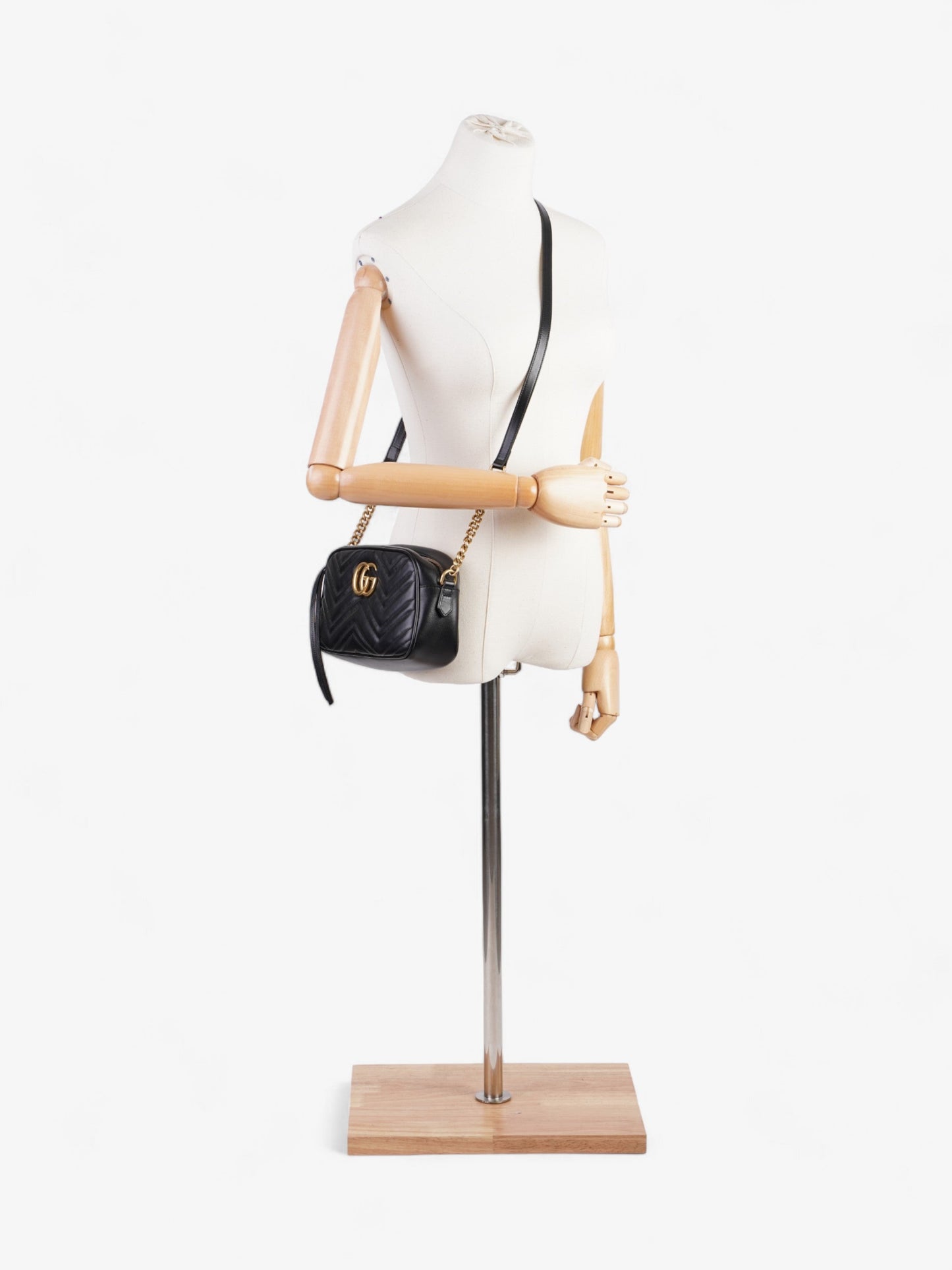 Gucci GG Marmont Black Matelasse Leather Small