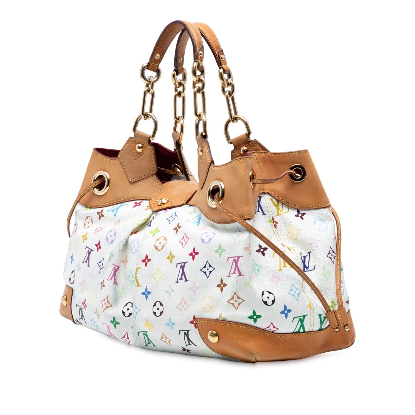 White Louis Vuitton Monogram Multicolore Ursula Handbag