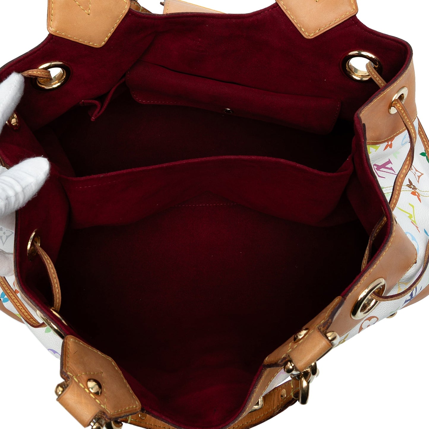 White Louis Vuitton Monogram Multicolore Ursula Handbag