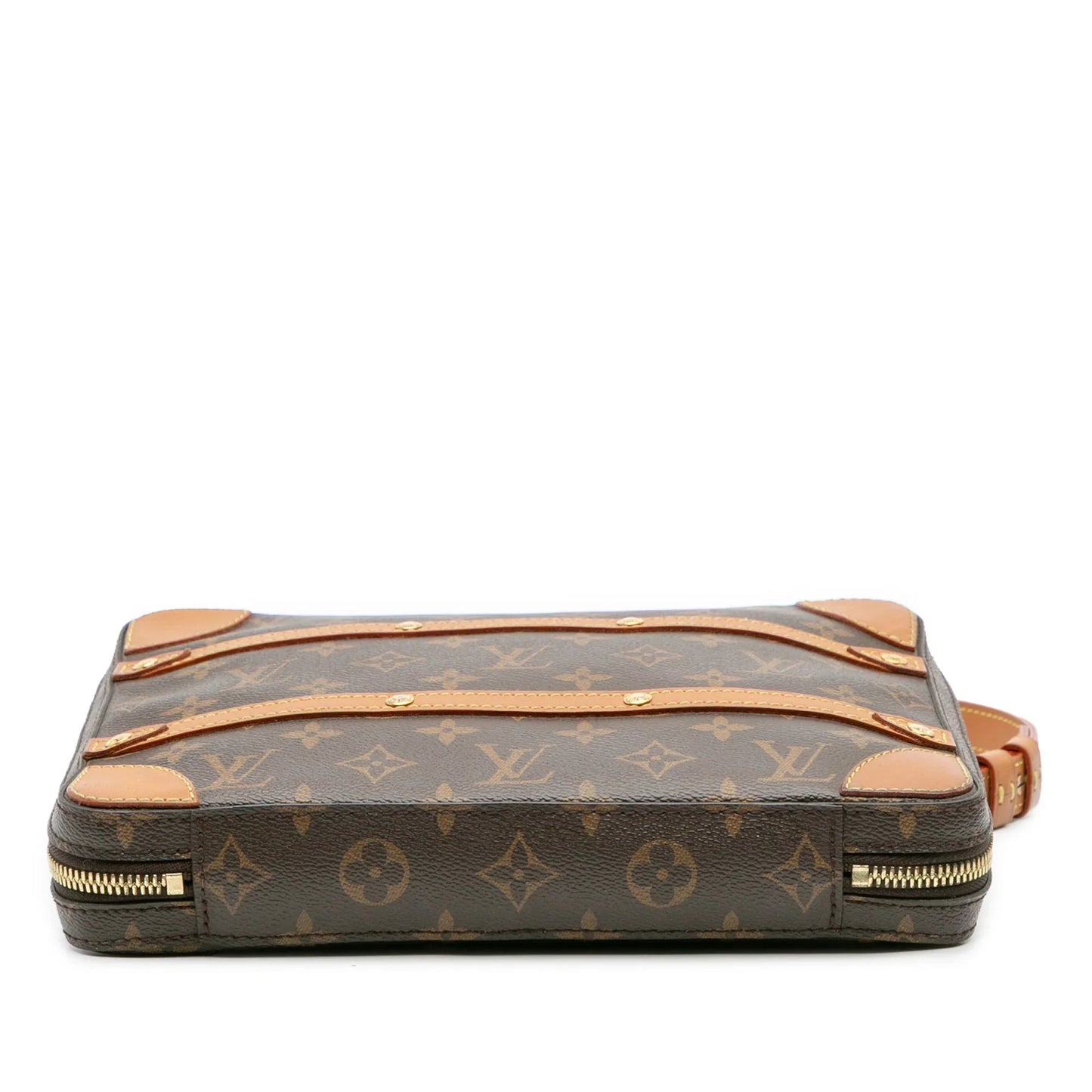 Brown Louis Vuitton Monogram Soft Trunk Messenger PM Crossbody Bag