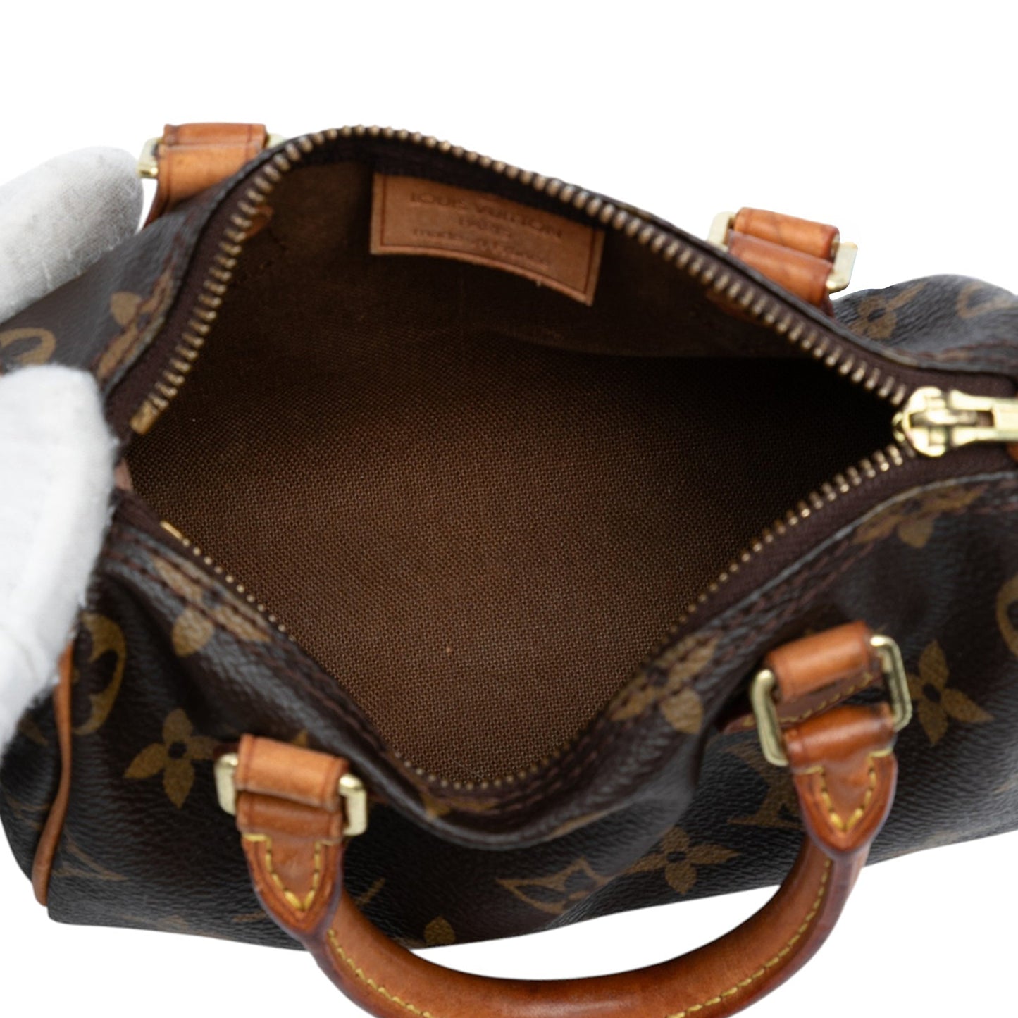 Brown Louis Vuitton Monogram Mini Speedy HL Satchel