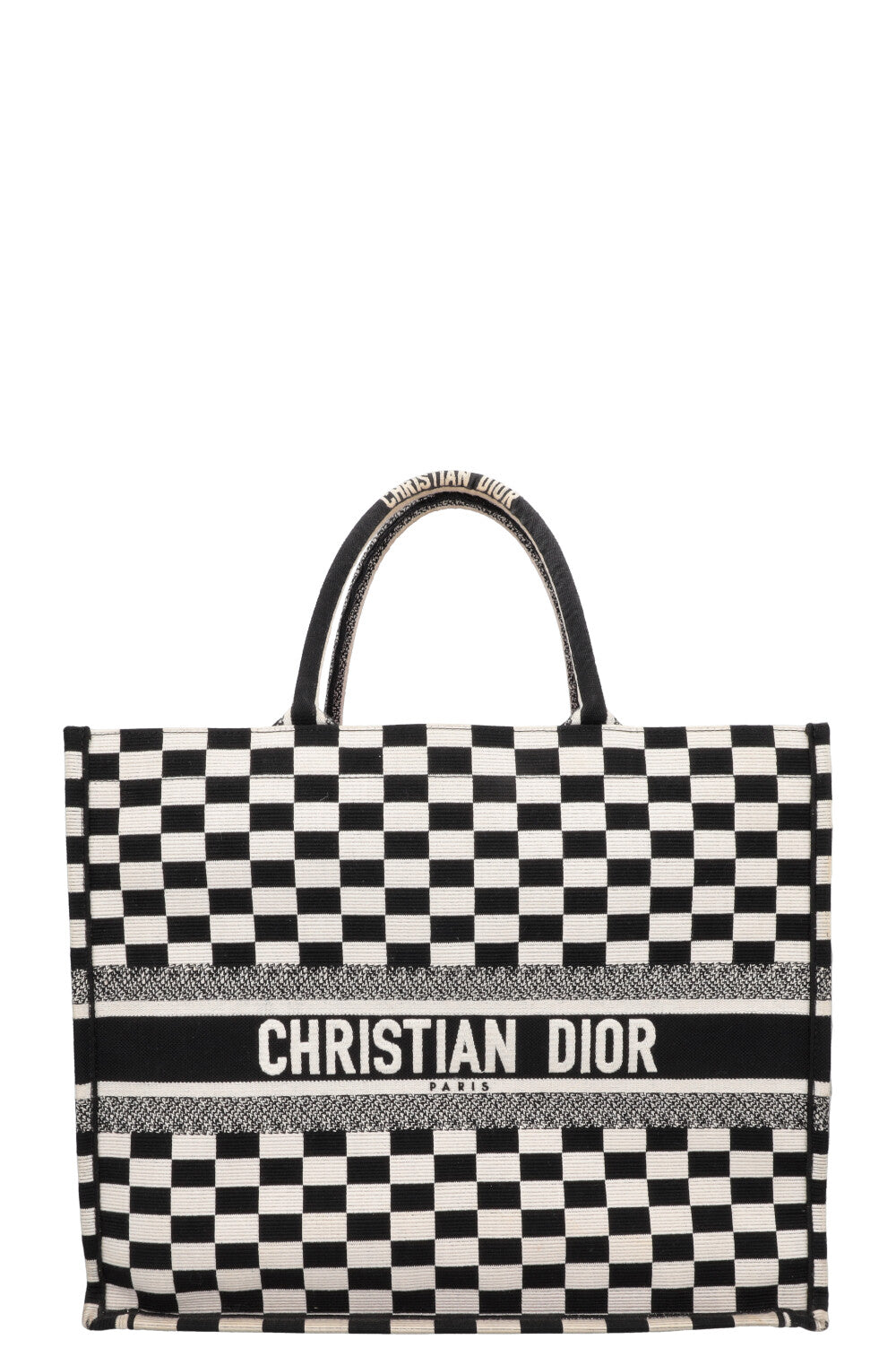 CHRISTIAN DIOR Booktote Check Black