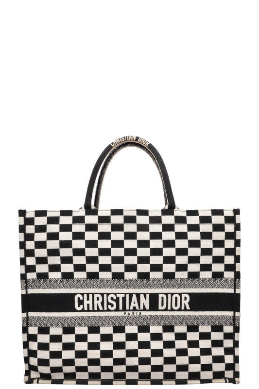 CHRISTIAN DIOR Booktote Check Black