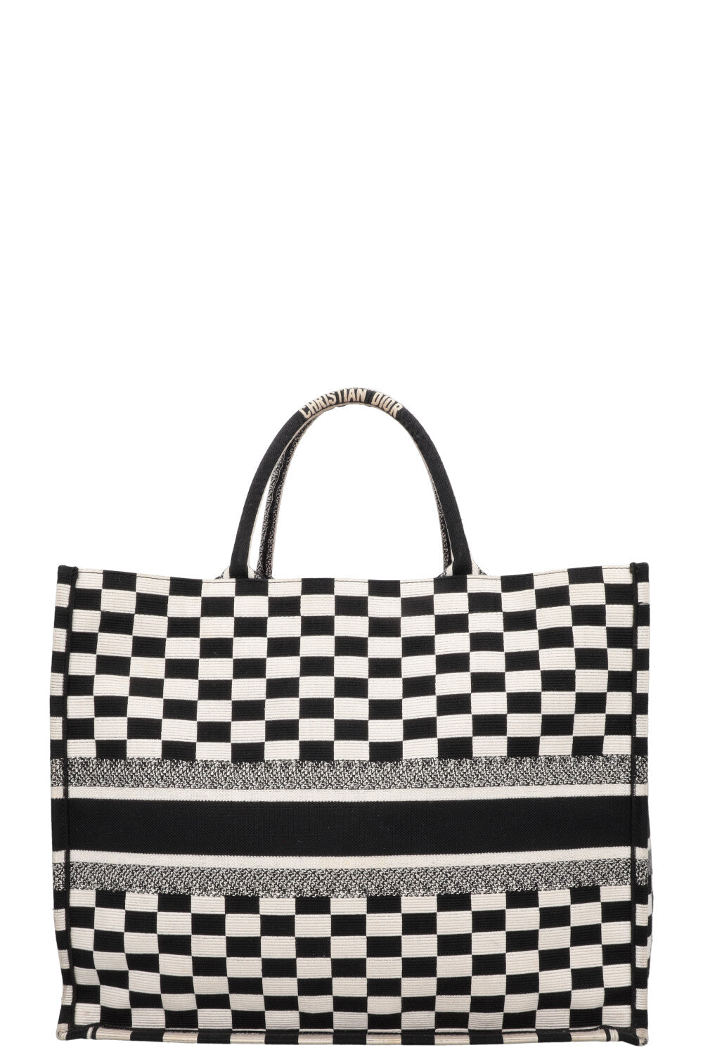 CHRISTIAN DIOR Booktote Check Black