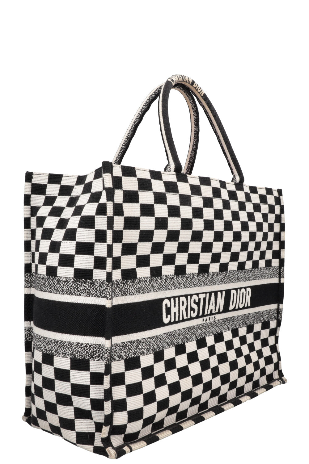 CHRISTIAN DIOR Booktote Check Black
