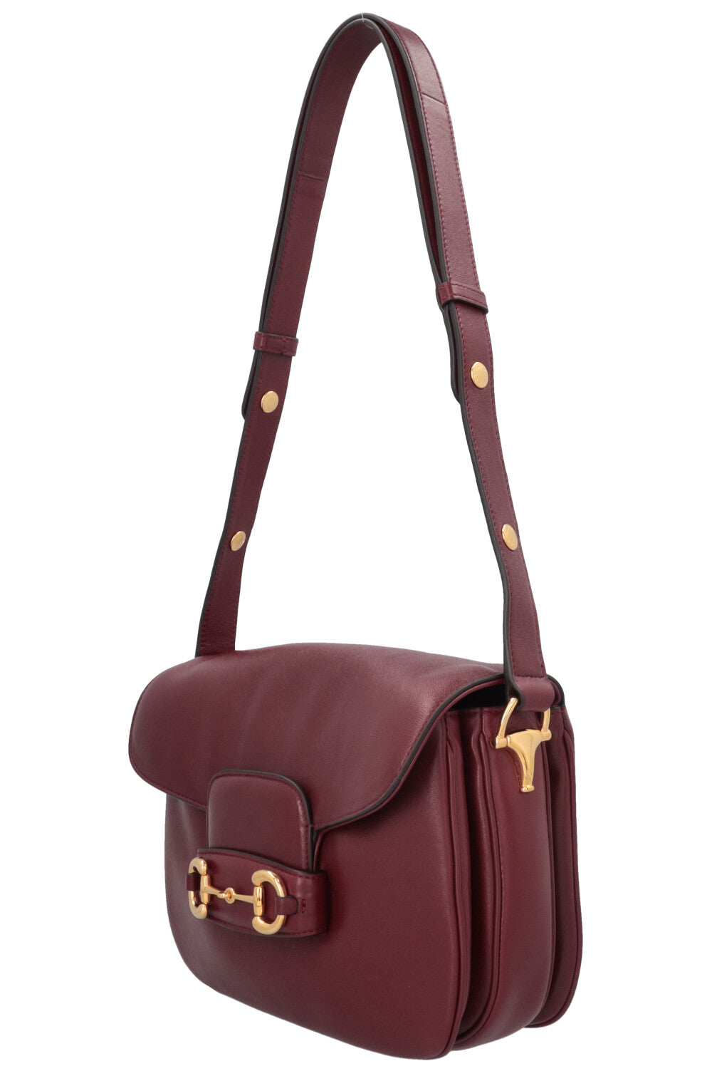 GUCCI Horsebit 1955 Aura Small Shoulder Bag Ancora Red