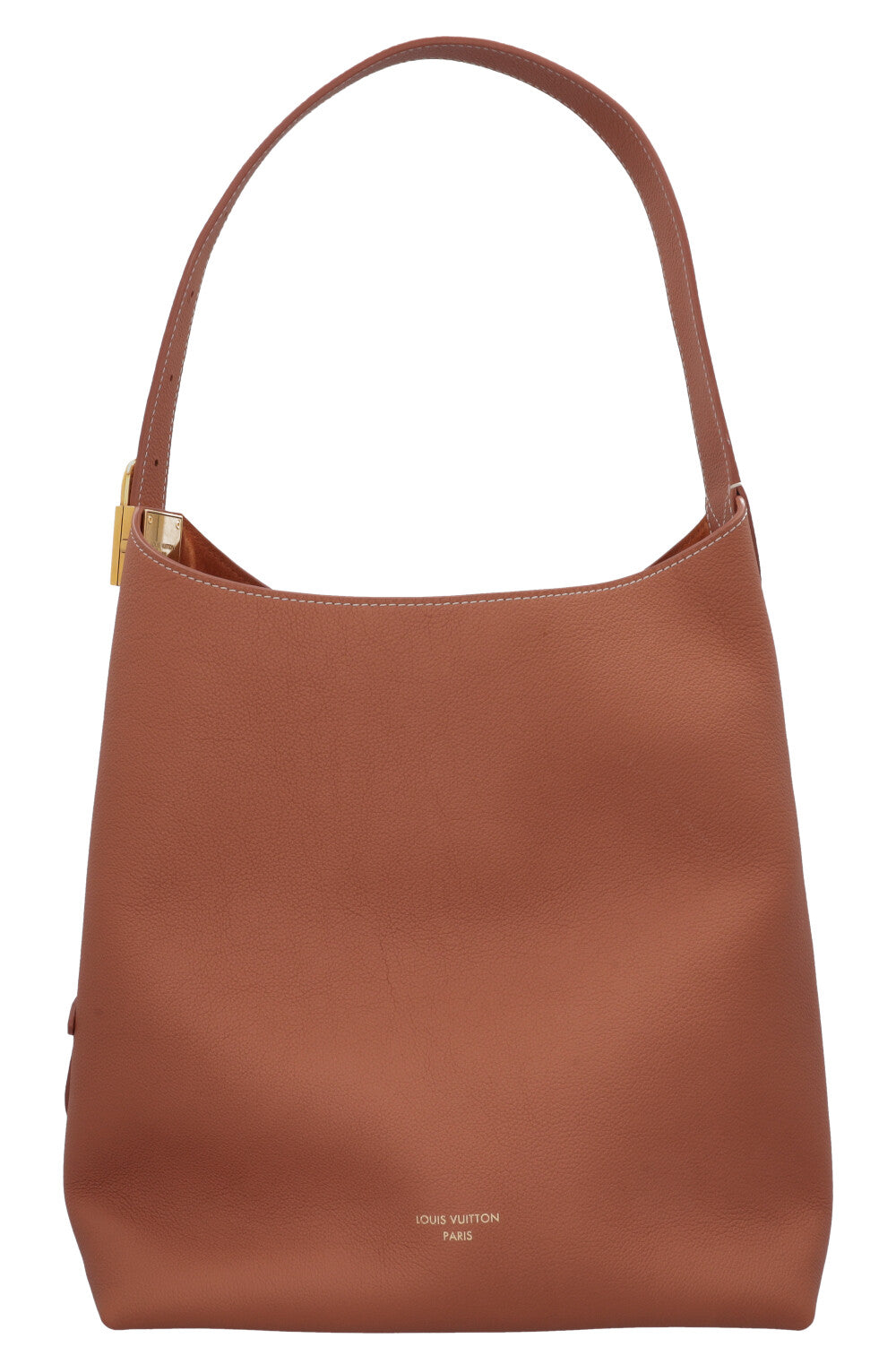 LOUIS VUITTON Low Key Hobo MM Leather Cognac