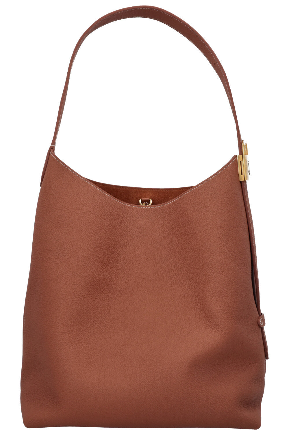 LOUIS VUITTON Low Key Hobo MM Leather Cognac