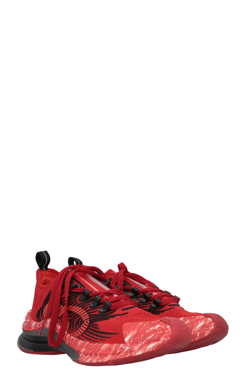 GUCCI Run Sneakers GG Interlocking Red