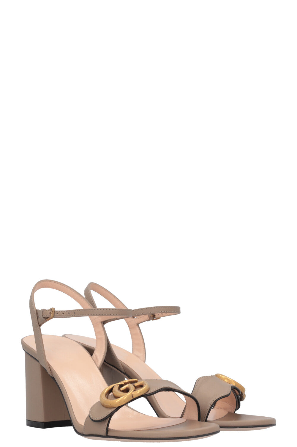 GUCCI Marmont Heels Leather Mud