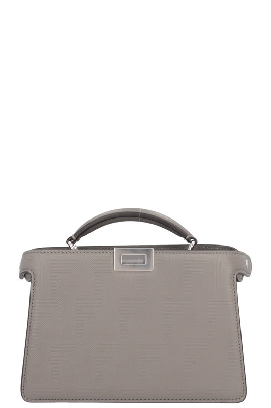 FENDI Peekaboo ISeeU X-Cross Bag Leather Grey