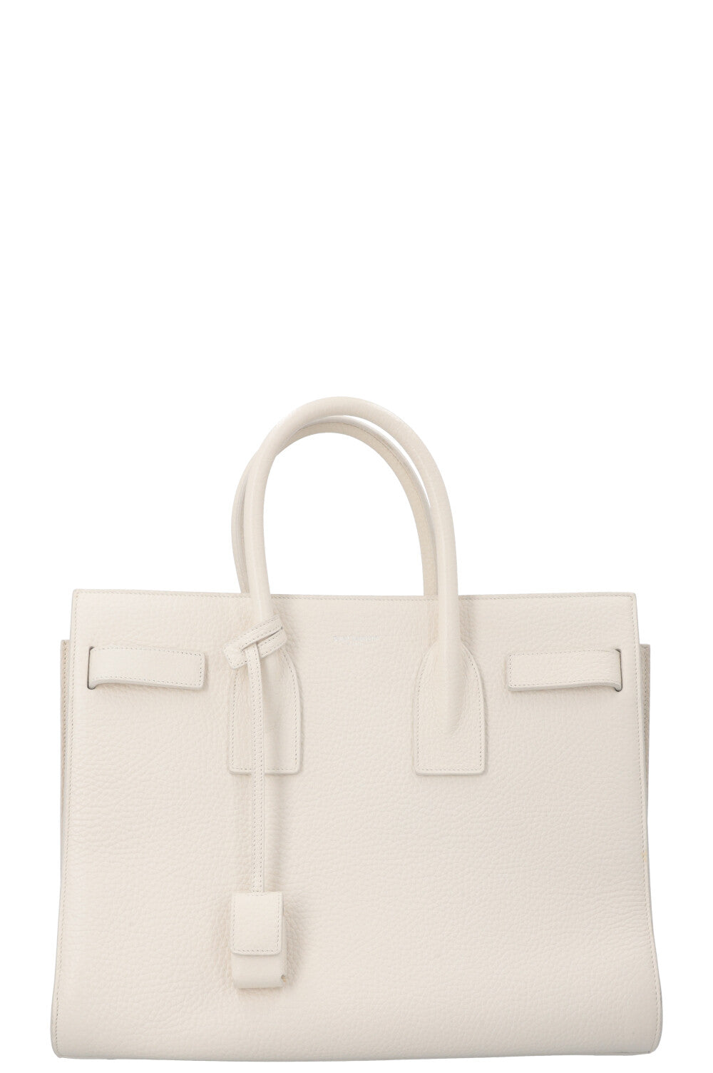 SAINT LAURENT Small Sac De Jour Bag Leather White