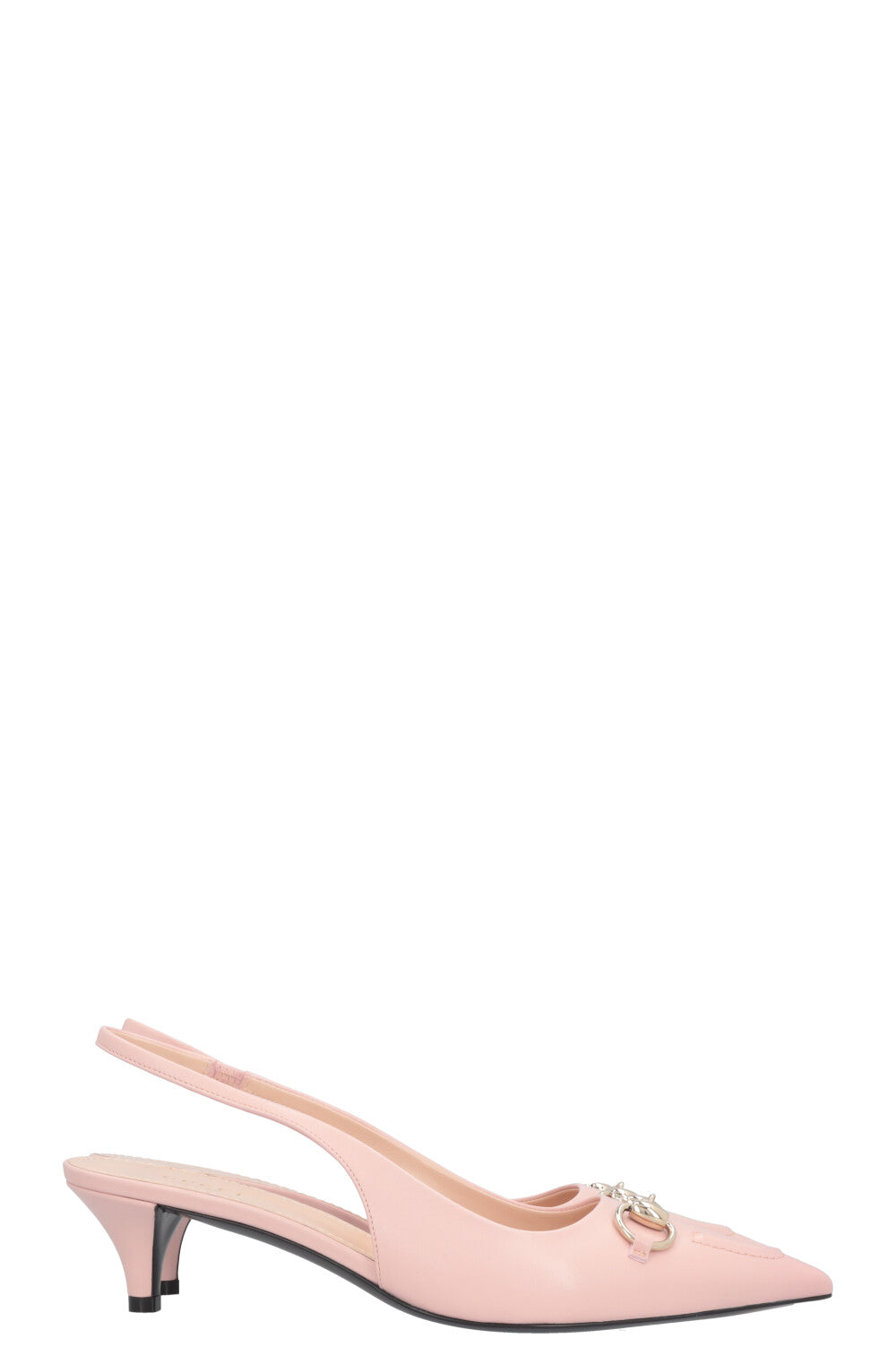 GUCCI Erin Kitten Slingback Heels Blush