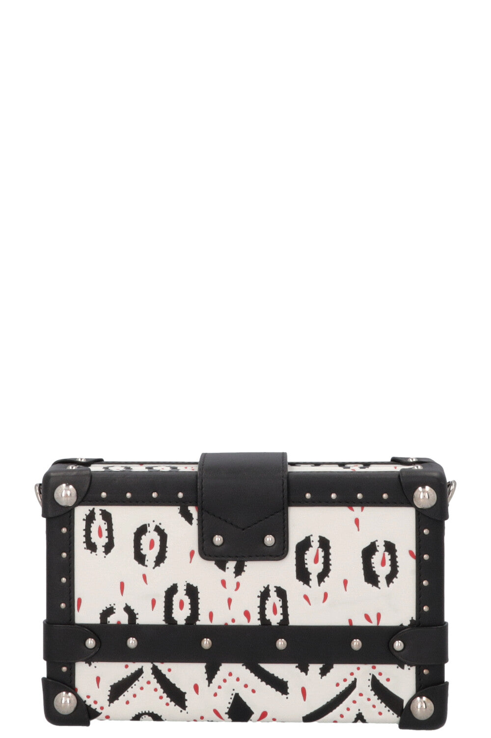 LOUIS VUITTON Petite Malle Trunk Crossbody Black White