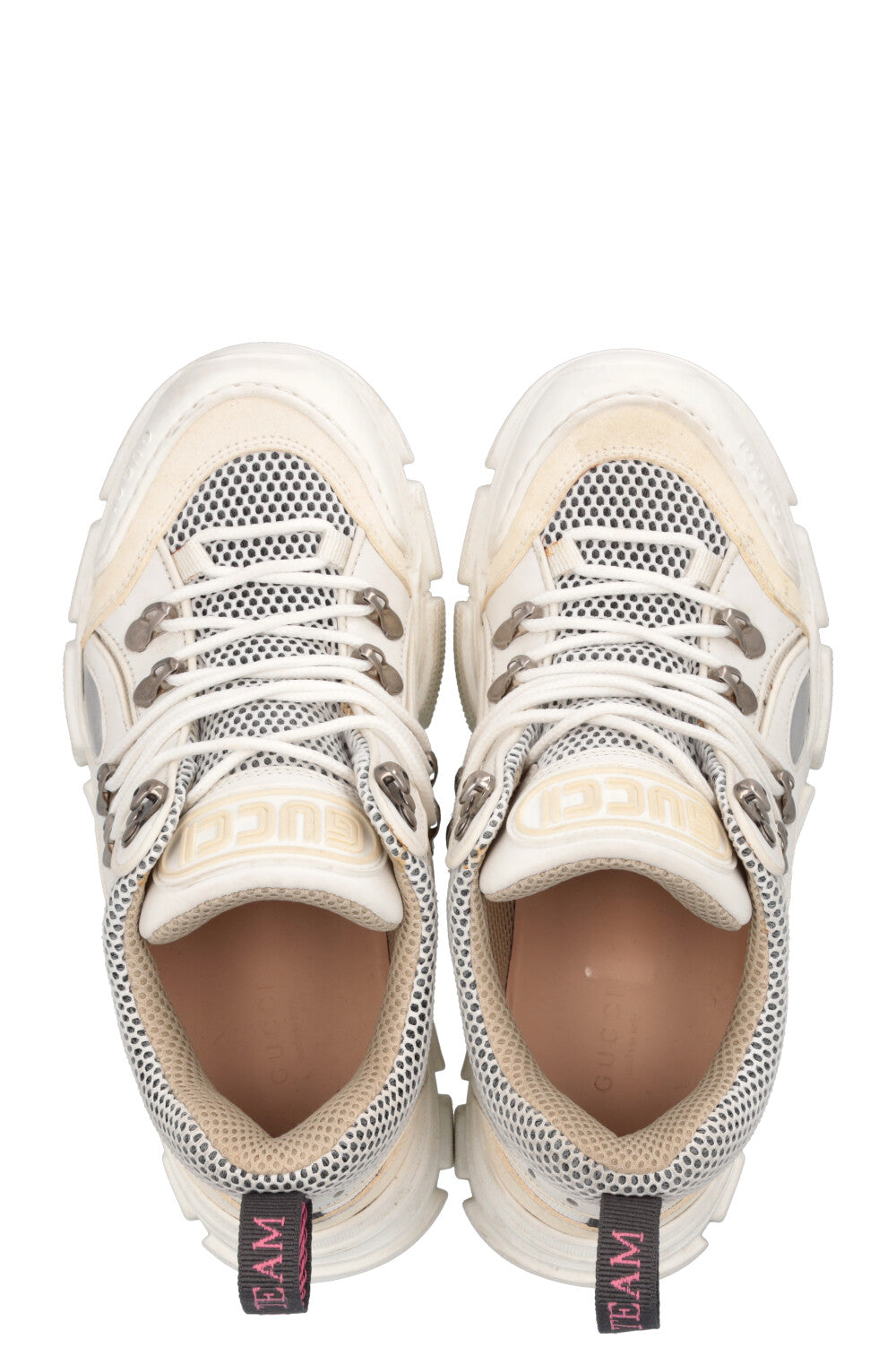 GUCCI Flashtrek Sneakers White Cream