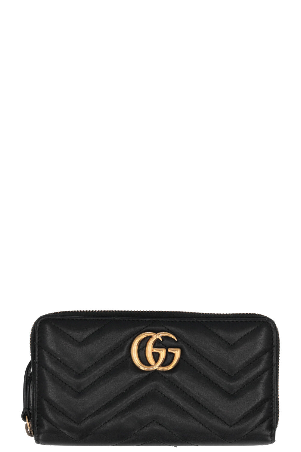 GUCCI Marmont Zip Around Wallet Black