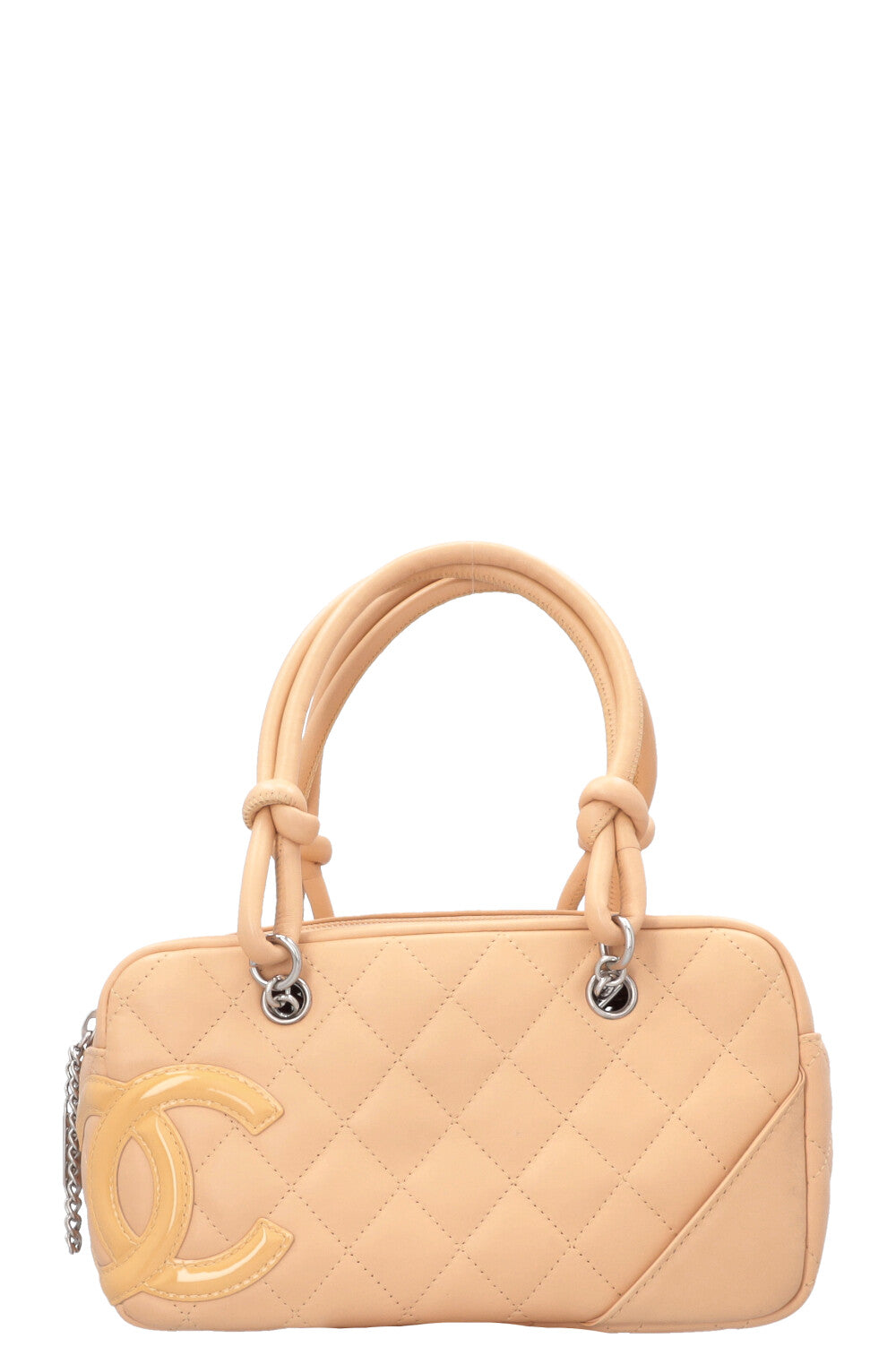 CHANEL Cambon CC Bowling Bag Small Beige