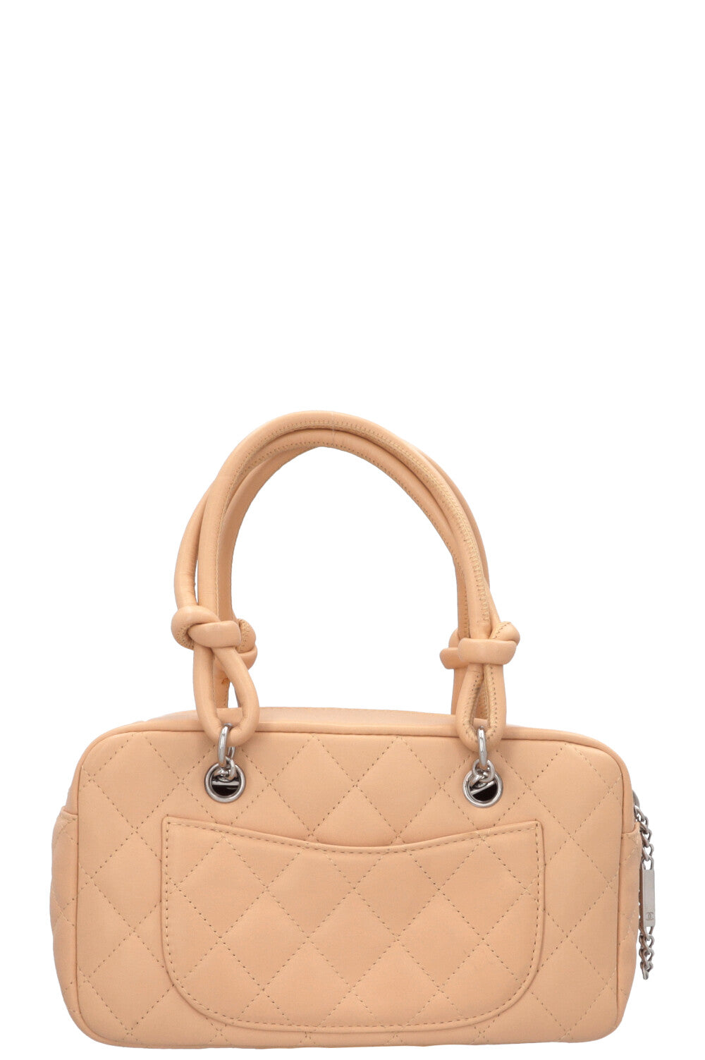 CHANEL Cambon CC Bowling Bag Small Beige
