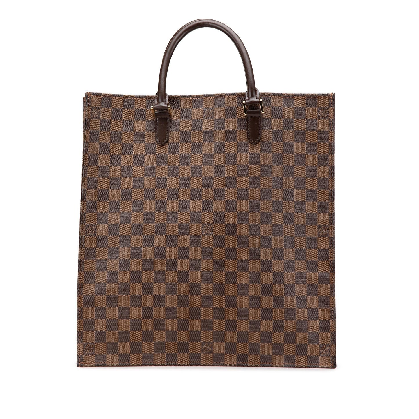 Brown Louis Vuitton Damier Ebene Sac Plat Tote Bag
