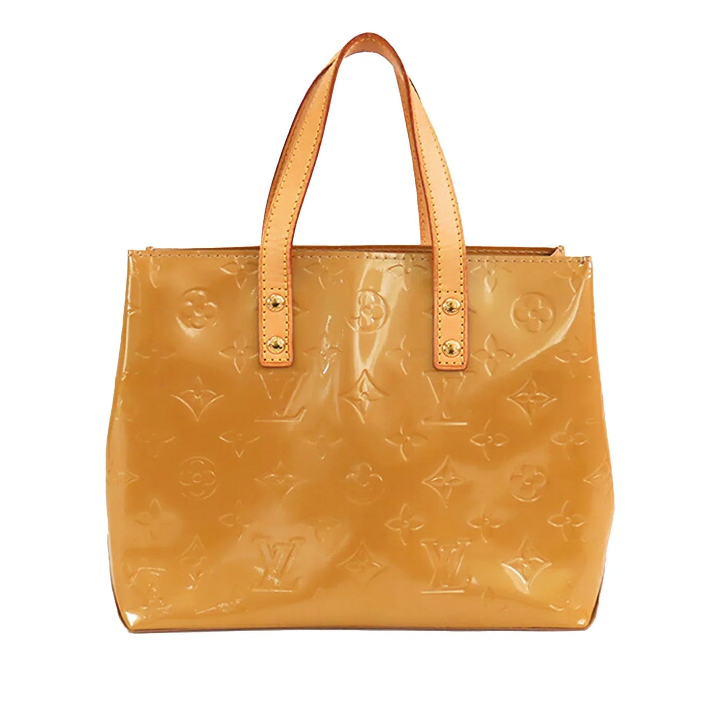 Yellow Louis Vuitton Monogram Vernis Reade PM Handbag