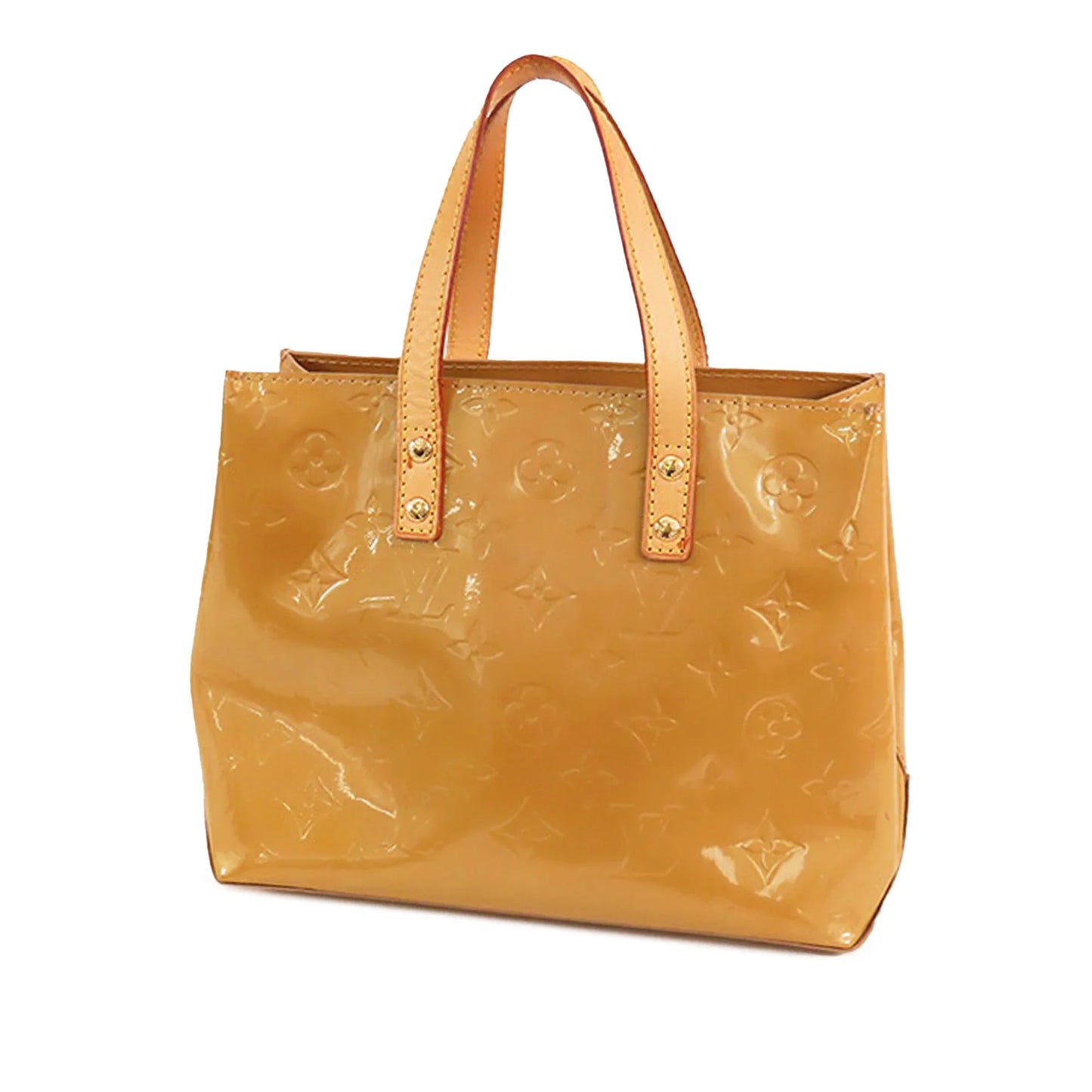 Yellow Louis Vuitton Monogram Vernis Reade PM Handbag