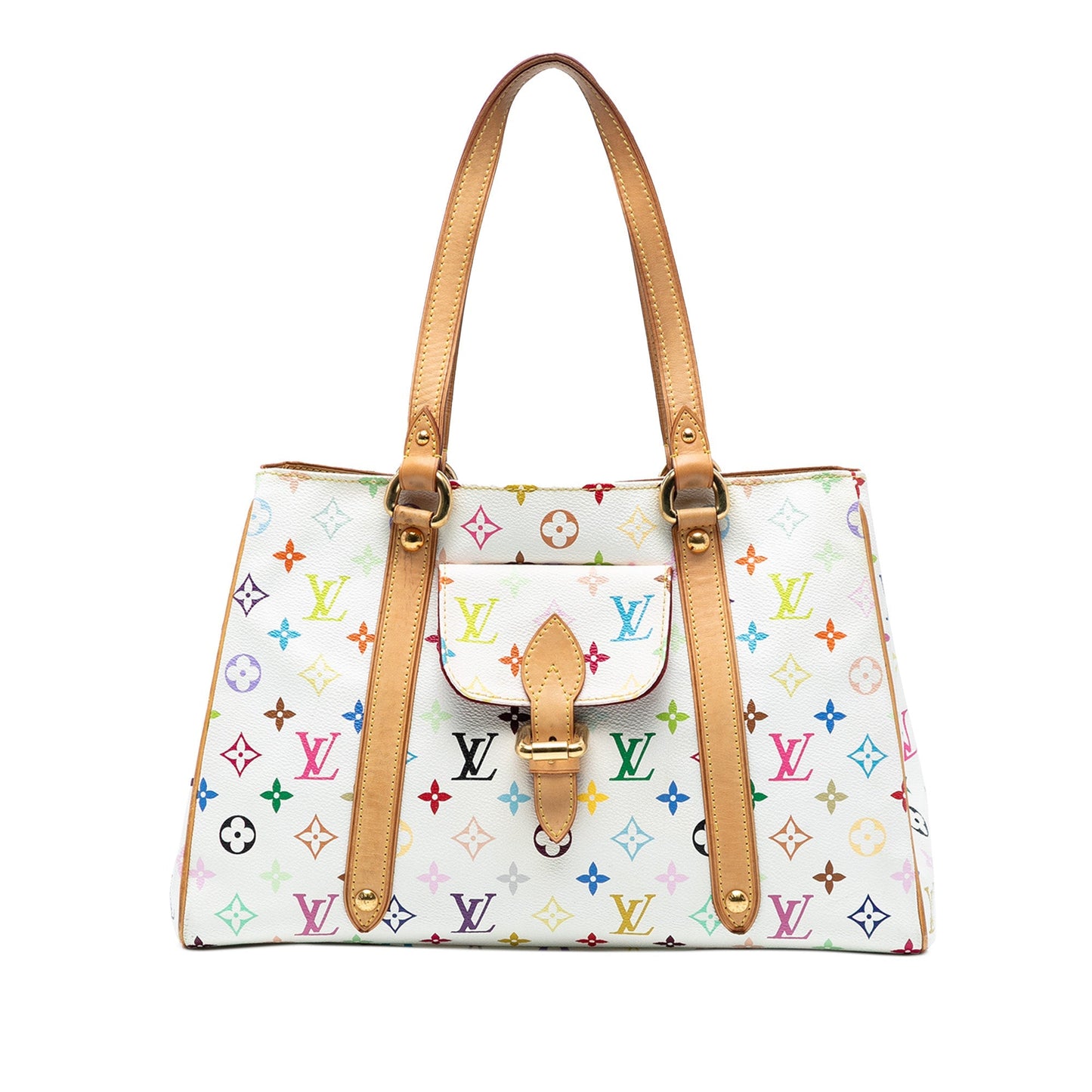 White Louis Vuitton Monogram Multicolore Aurelia MM Shoulder Bag