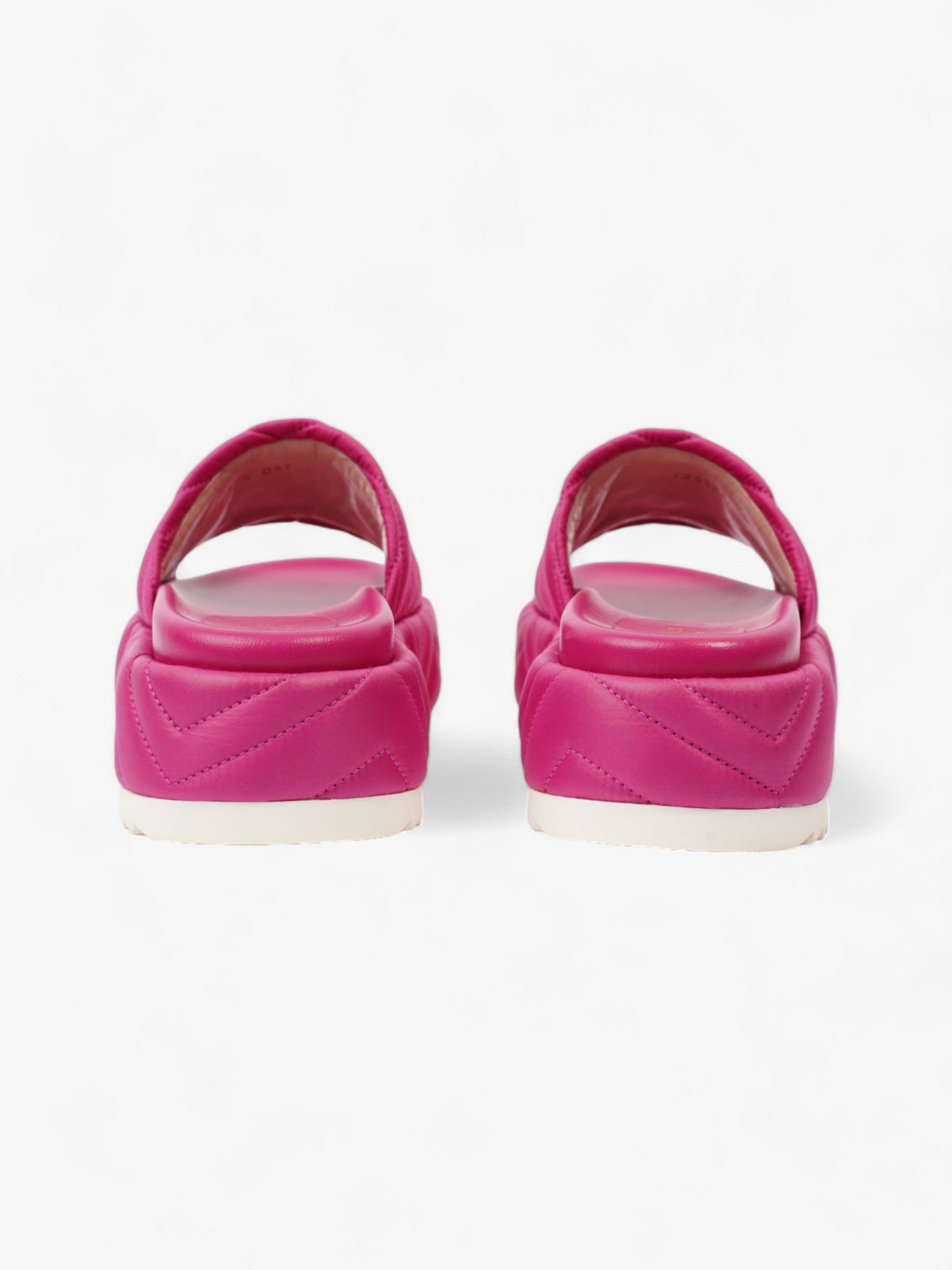 Gucci Angelina Platform Slides Pink Nylon EU 37 UK 4