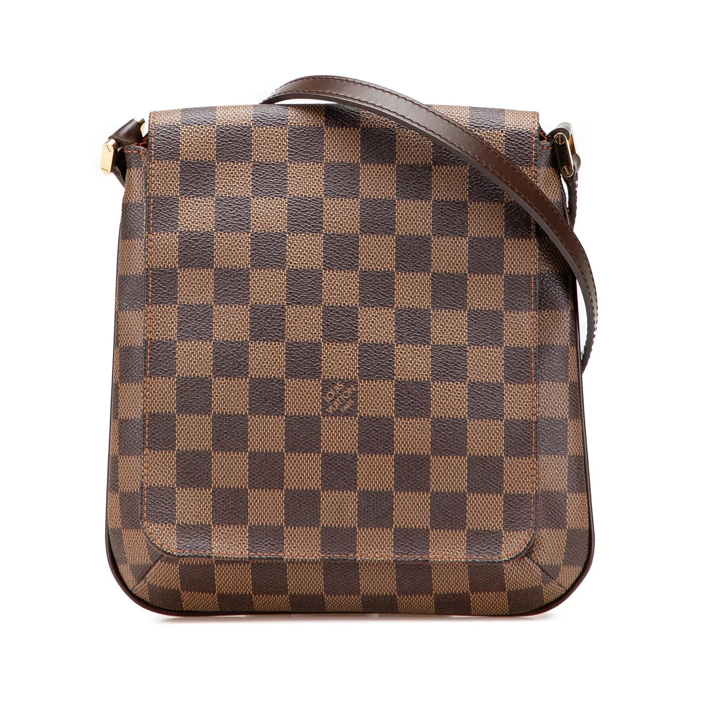 Brown Louis Vuitton Damier Ebene Mtte Salsa Long Strap Crossbody Bag