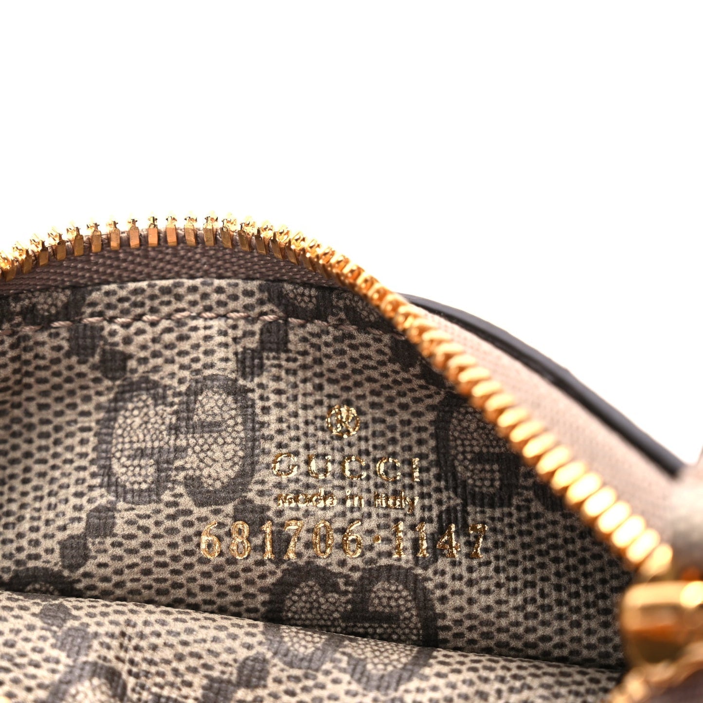 Gucci X BALENCIAGA GG Supreme Monogram Logo Card Case With Strap Beige Ebony