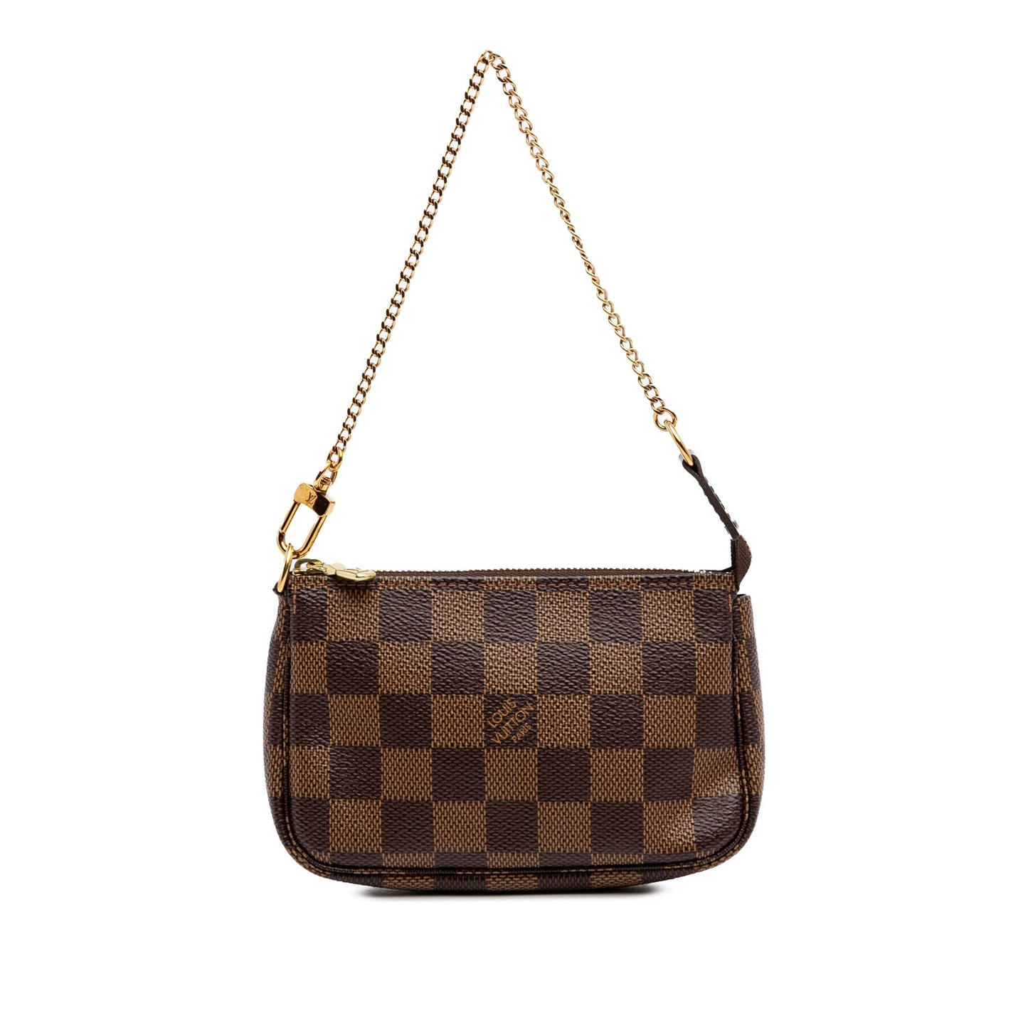 Brown Louis Vuitton Damier Ebene Mini Pochette Accessoires Handbag