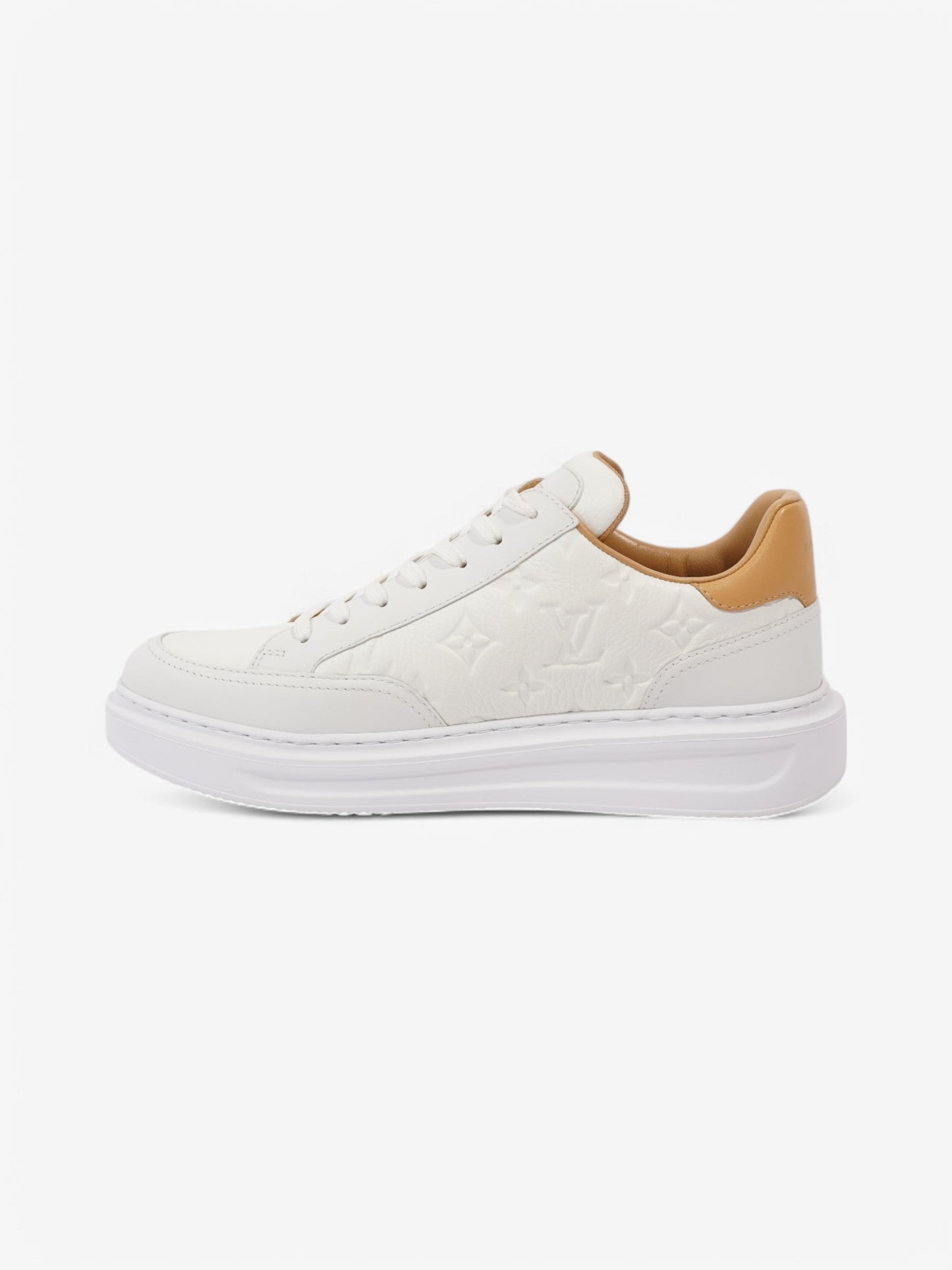 Louis Vuitton Beverley Hills White  / Beige  Leather EU 41.5 UK 7.5