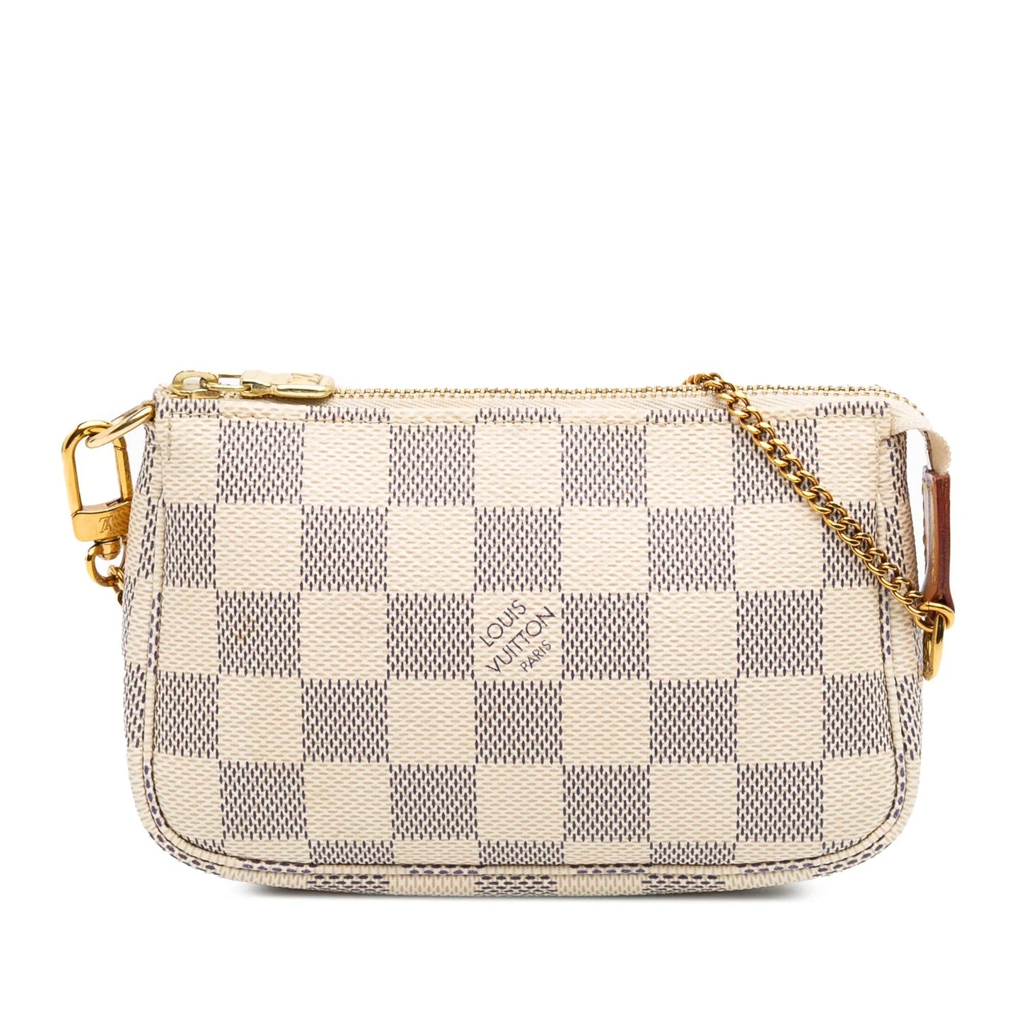 White Louis Vuitton Damier Azur Mini Pochette Accessoires Handbag