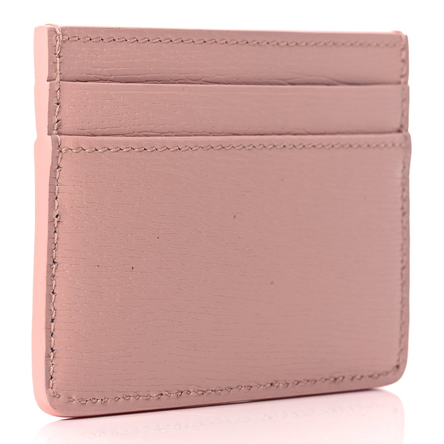 Gucci Calfskin Script Card Holder Light Pink