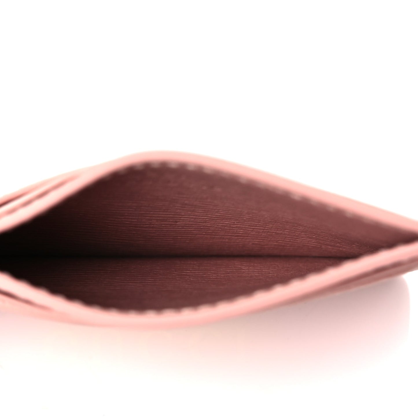 Gucci Calfskin Script Card Holder Light Pink