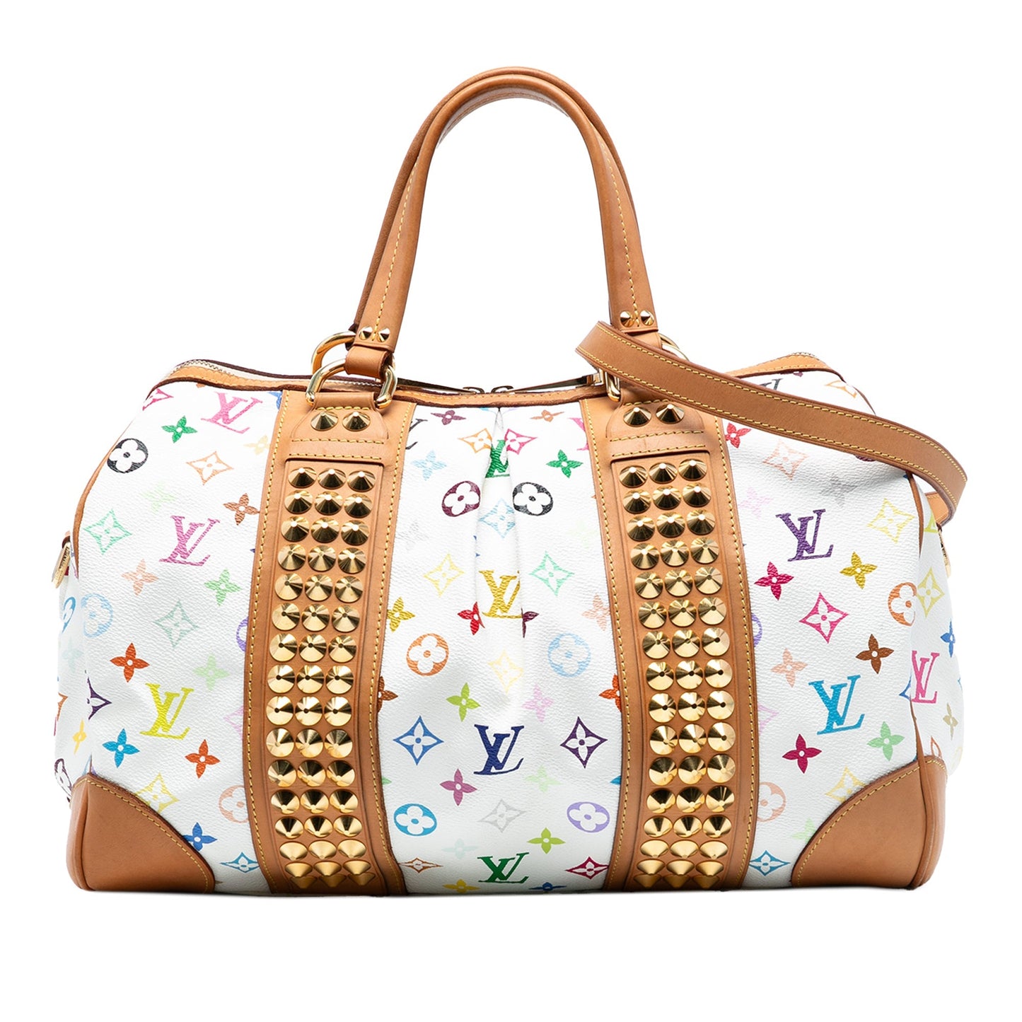 White Louis Vuitton Monogram Multicolore Courtney GM Satchel
