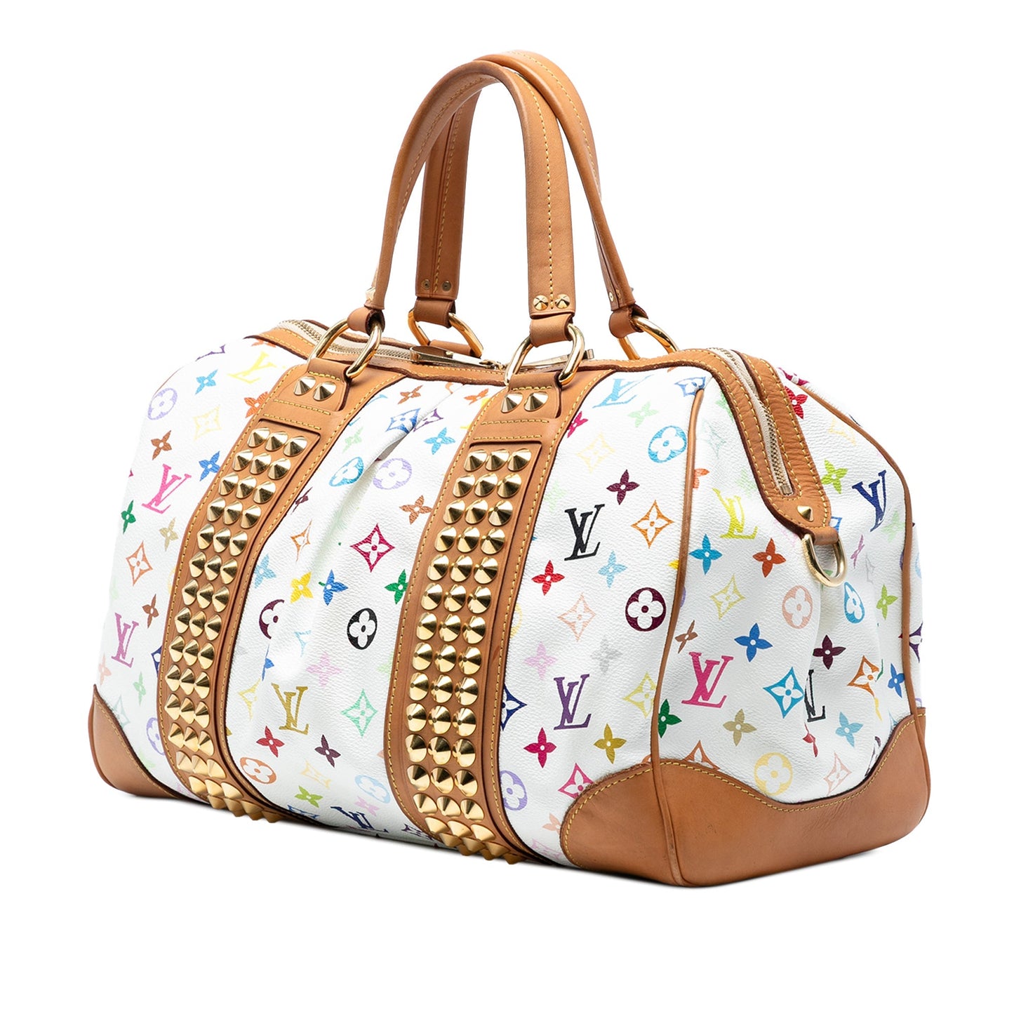 White Louis Vuitton Monogram Multicolore Courtney GM Satchel