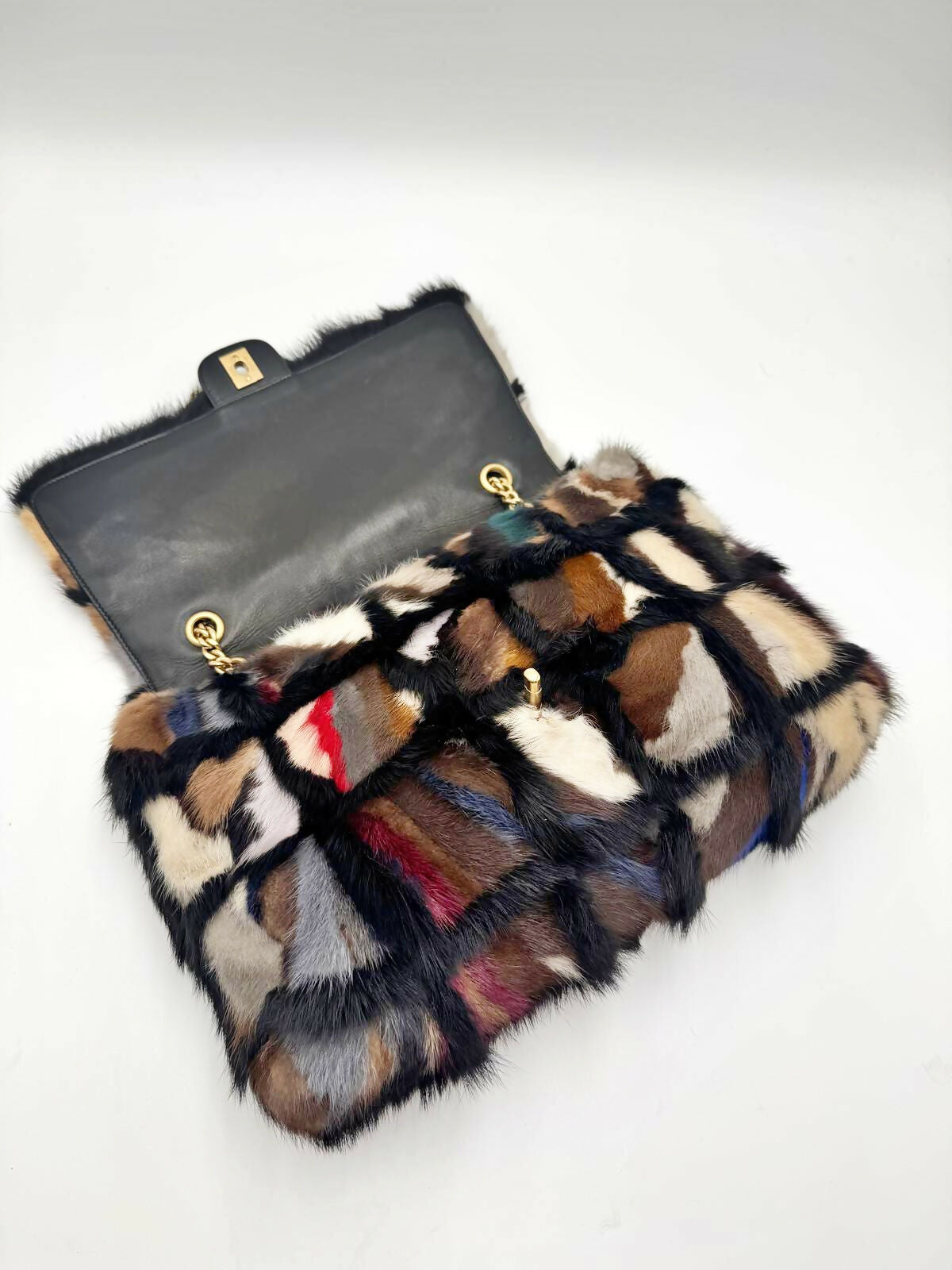 Chanel  2001 Mink Fur Maxi Flap Bag